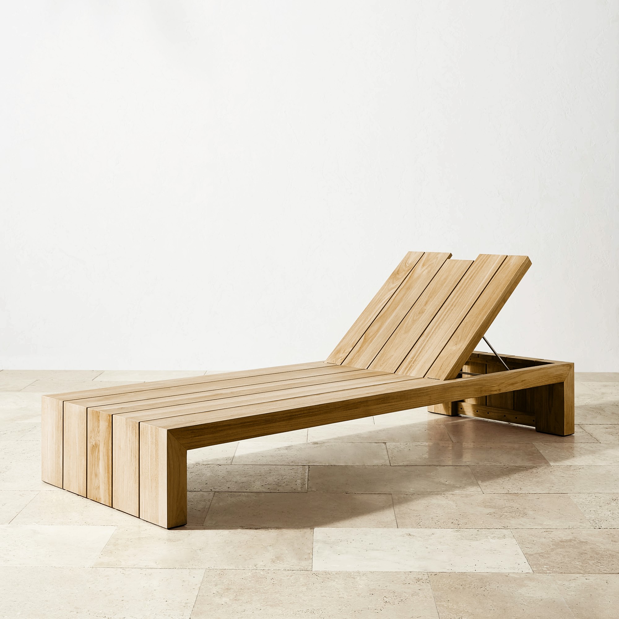 Larnaca Outdoor Natural Teak Chaise