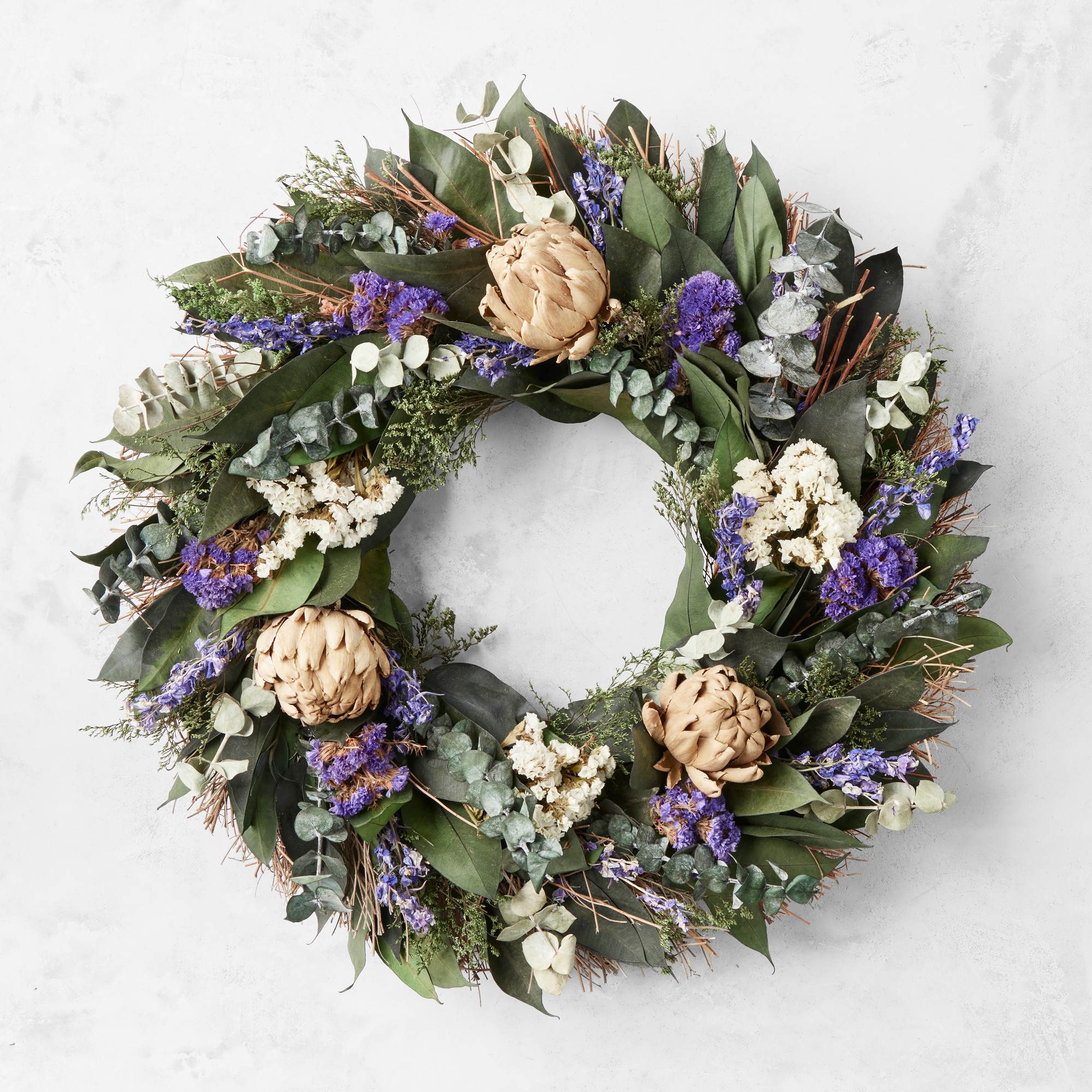 Spring Artichoke Live Wreath, 20