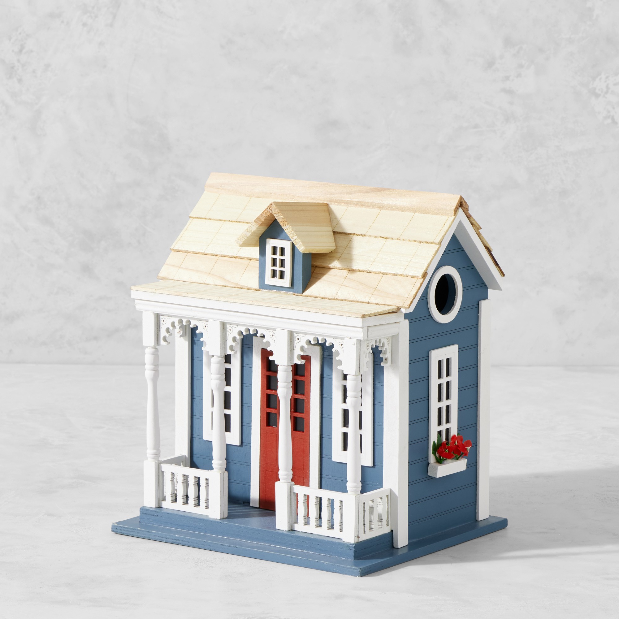 Bristol Cottage Birdhouse in Blue