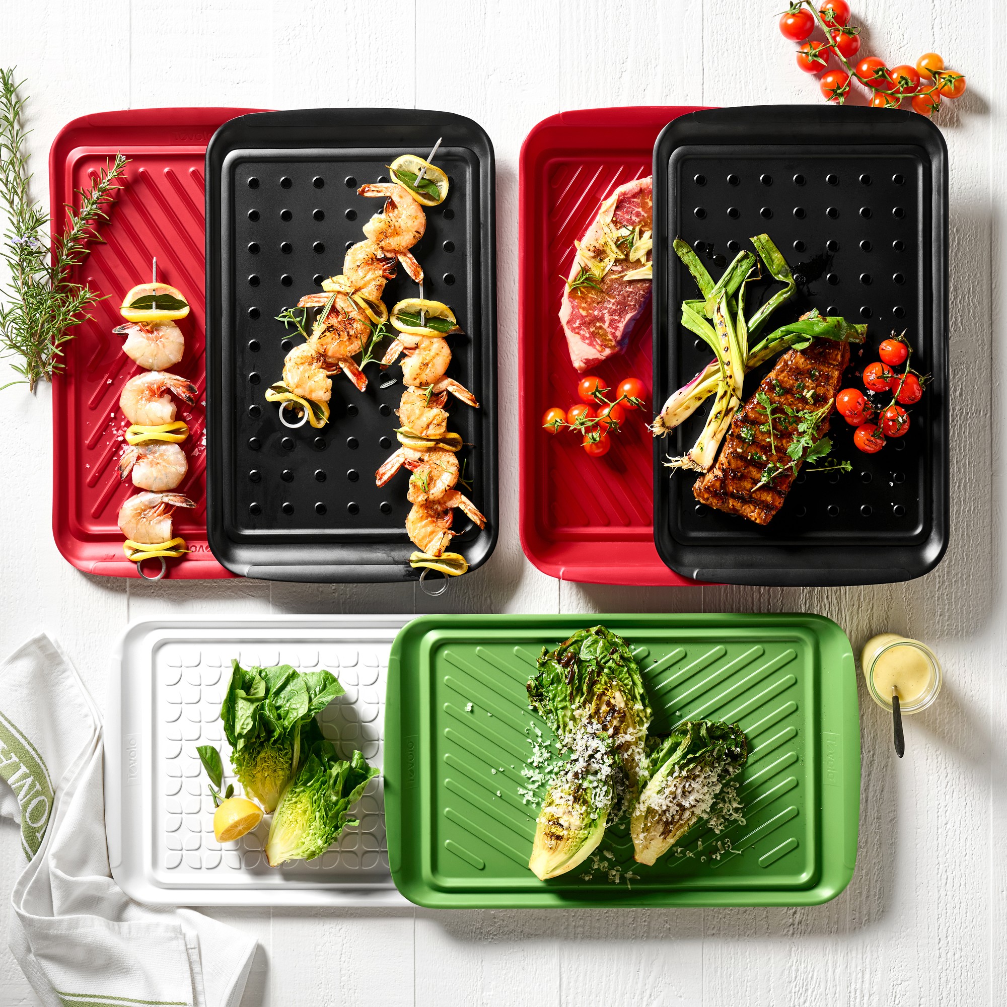 Williams Sonoma 4-Piece Grill Prep Trays & Veggie Trays Set