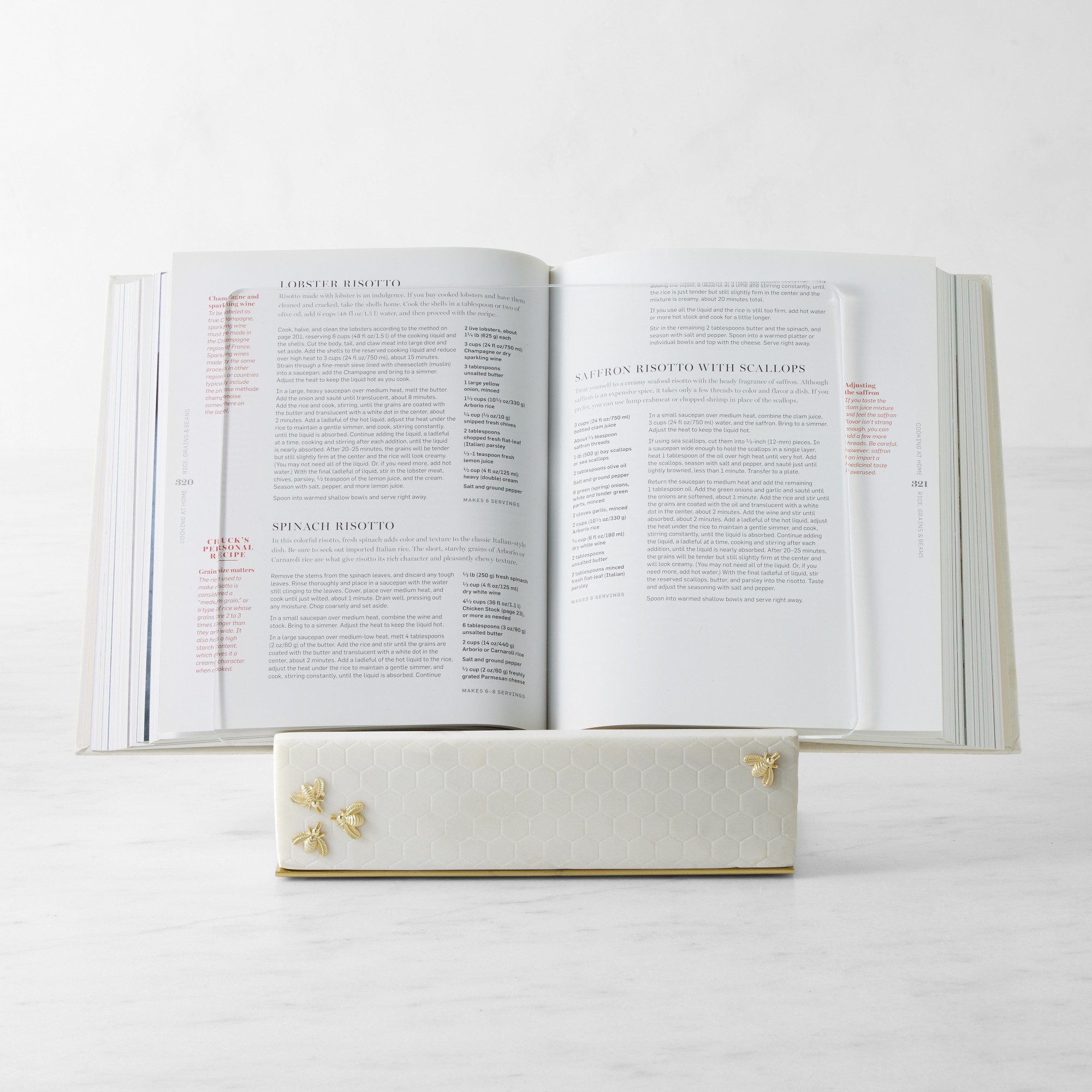 Honeycomb Marble Cookbook Holder