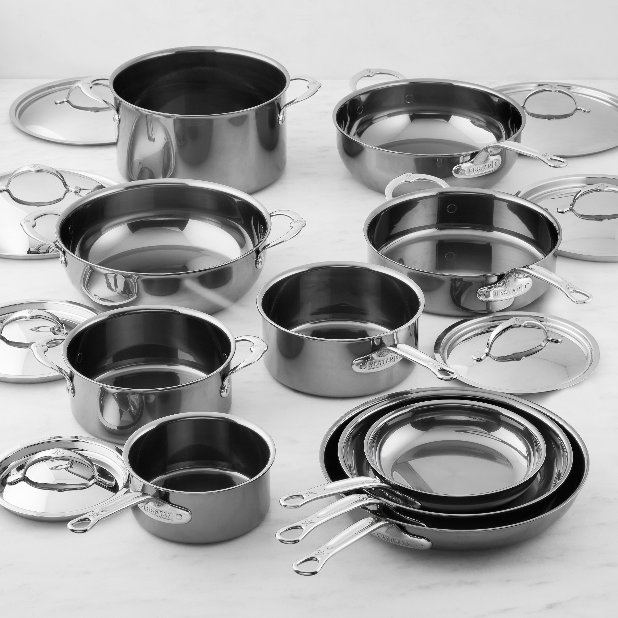 Hestan NanoBond® Titanium Stainless-Steel 17-Piece Cookware Set