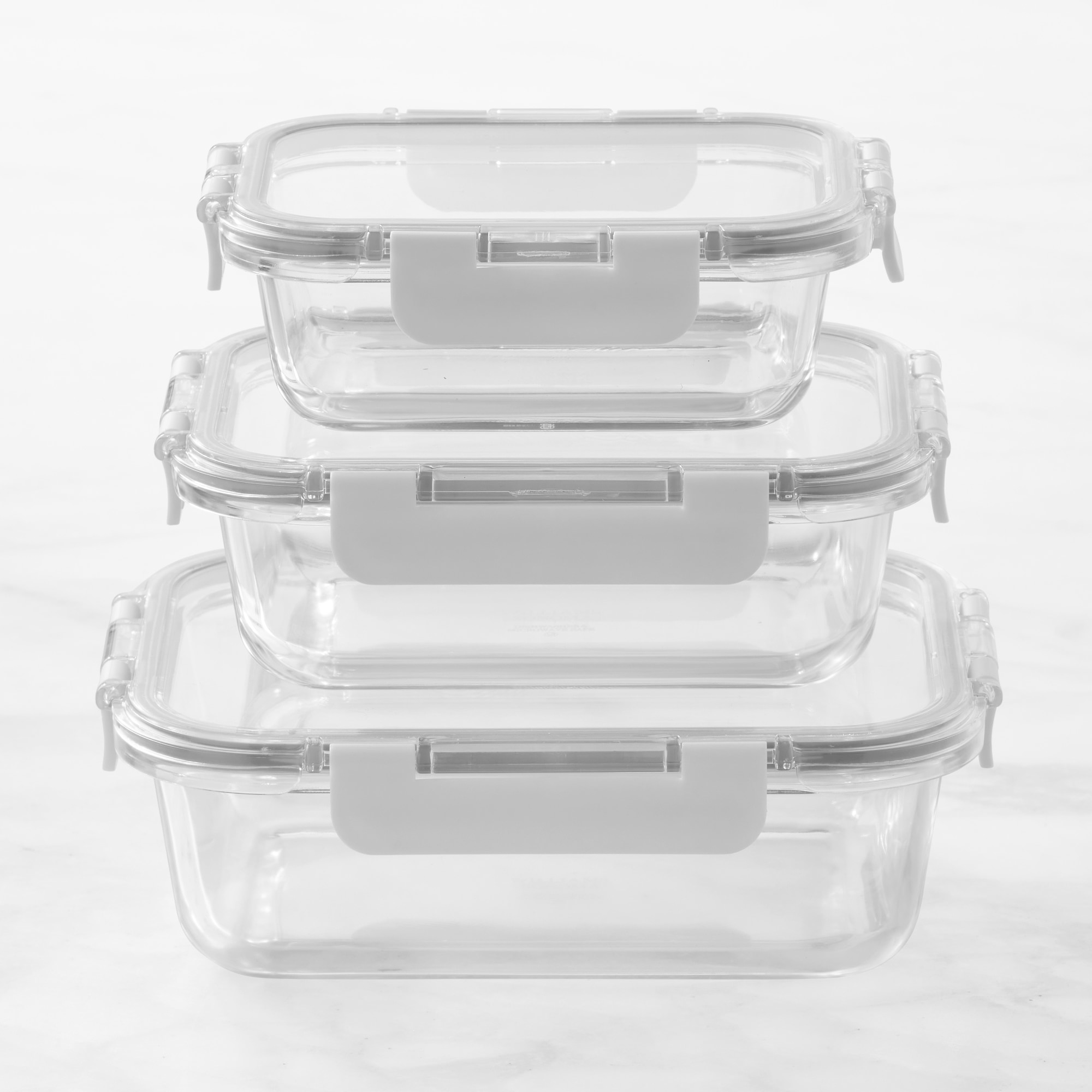 Hold Everything Rectangular Glass Food Storage Containers, 6-Piece Set