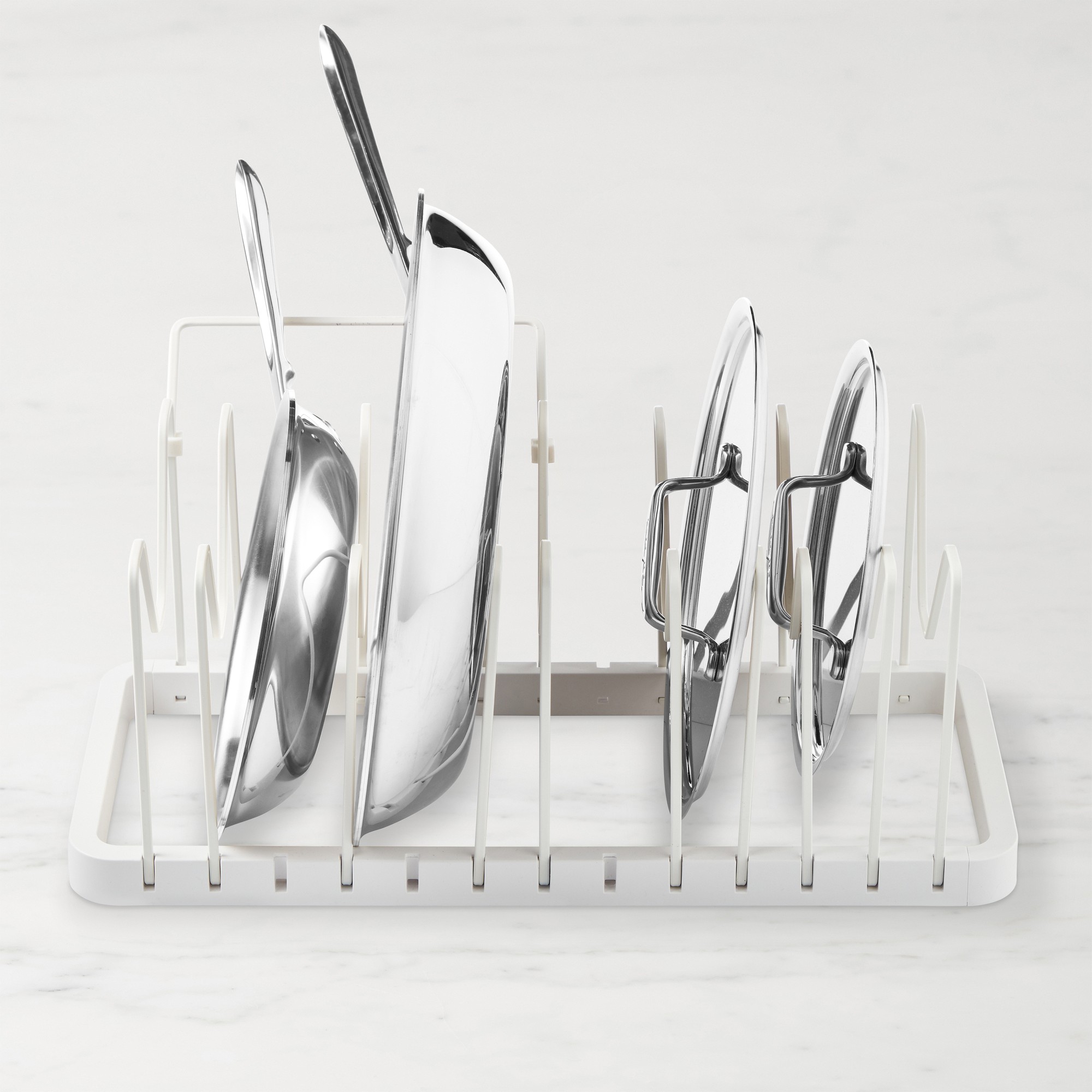 Yamazaki Home Tower Adjustable Pot Lid and Frying Pan Organizer