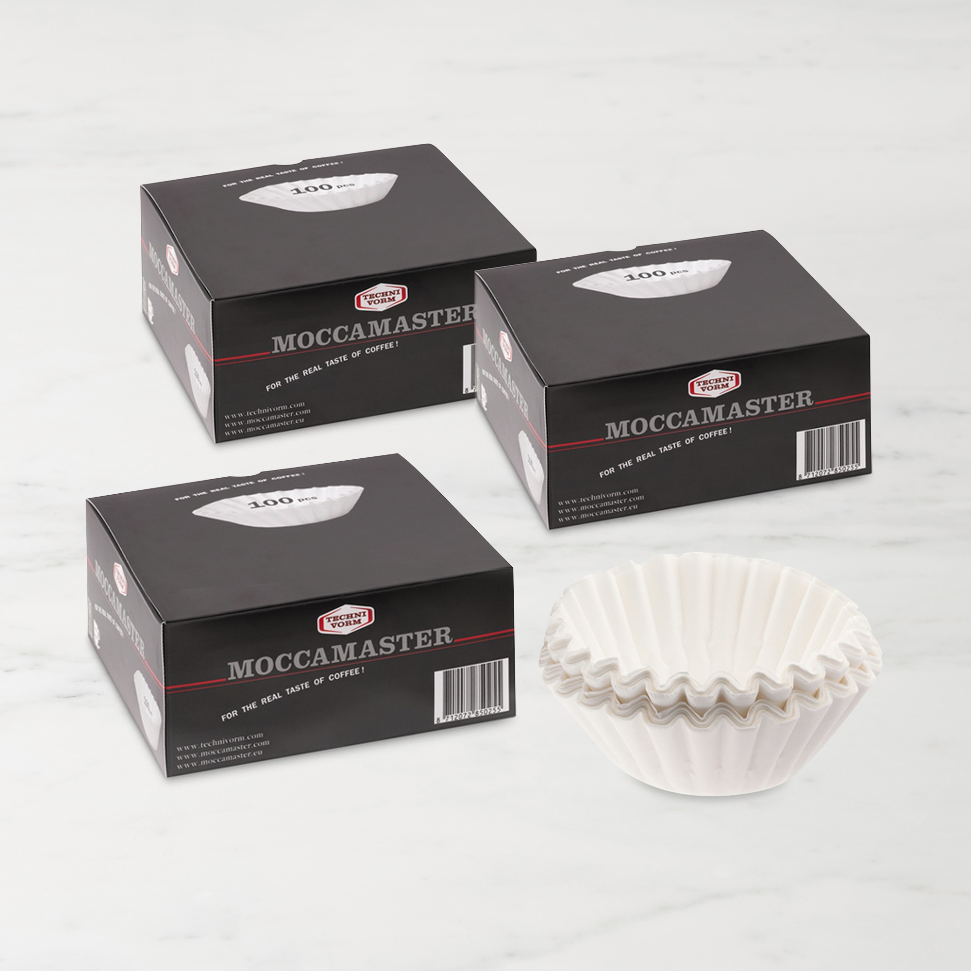 Moccamaster by Technivorm Grand Basket Filters, Set of 100