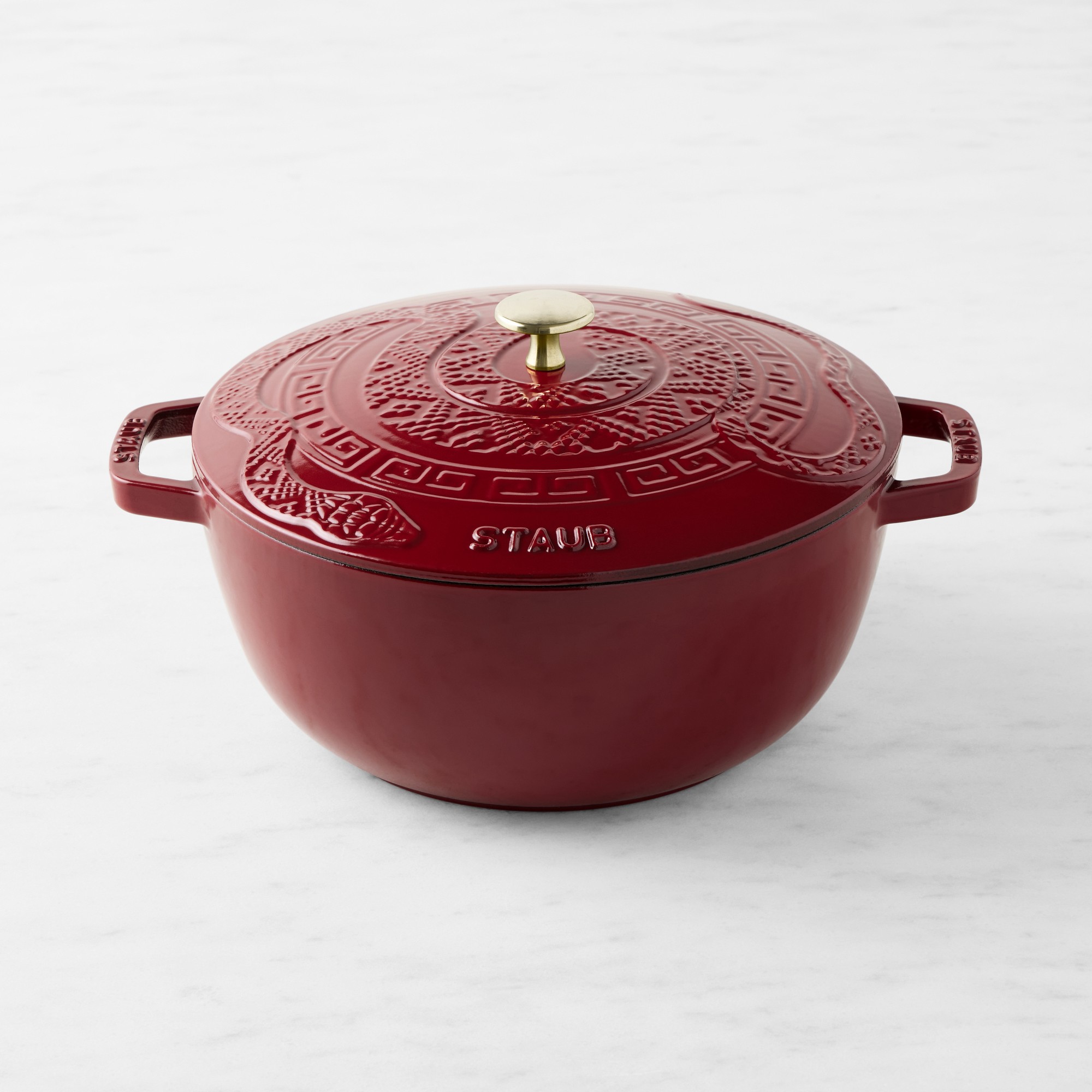 Staub Enameled Cast Iron Essential French Oven with Snake Lid, 5-Qt.