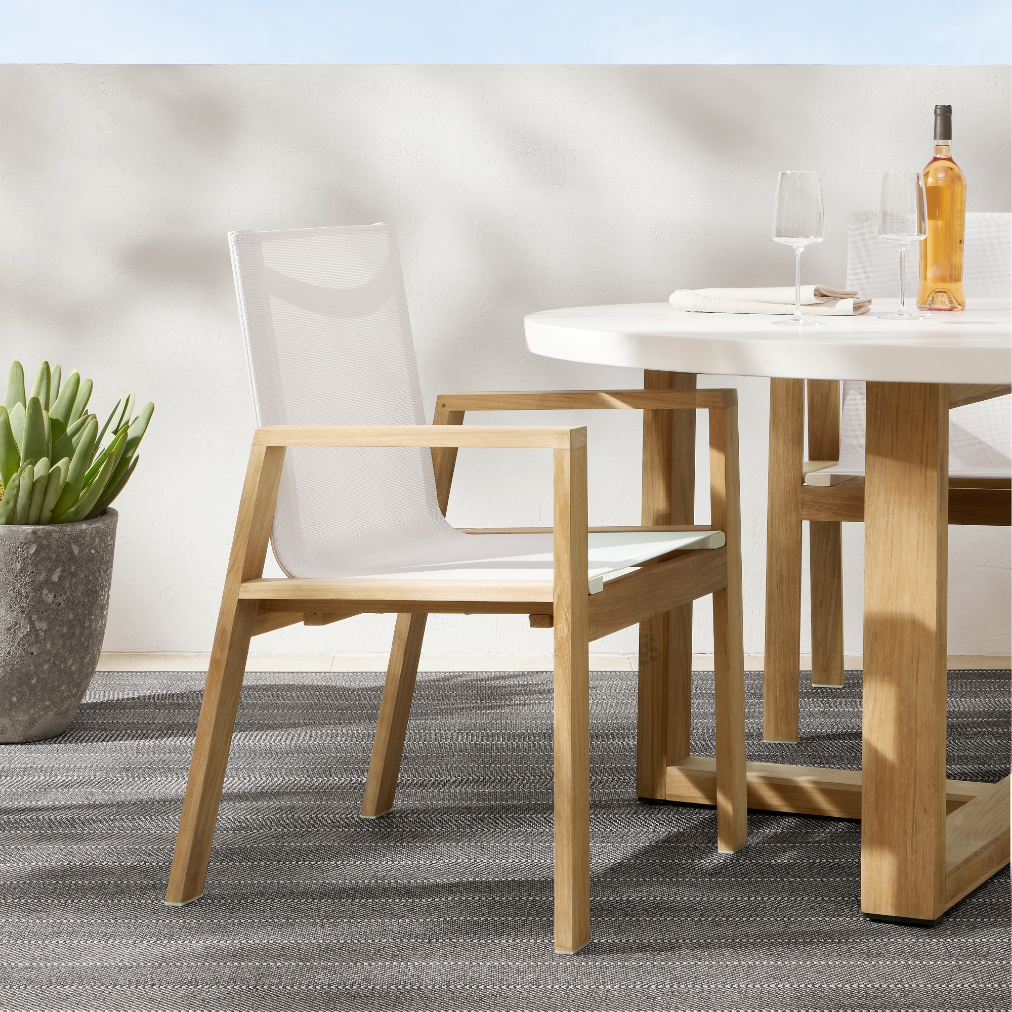 Santa Barbara Outdoor Natural Teak Dining Armchair