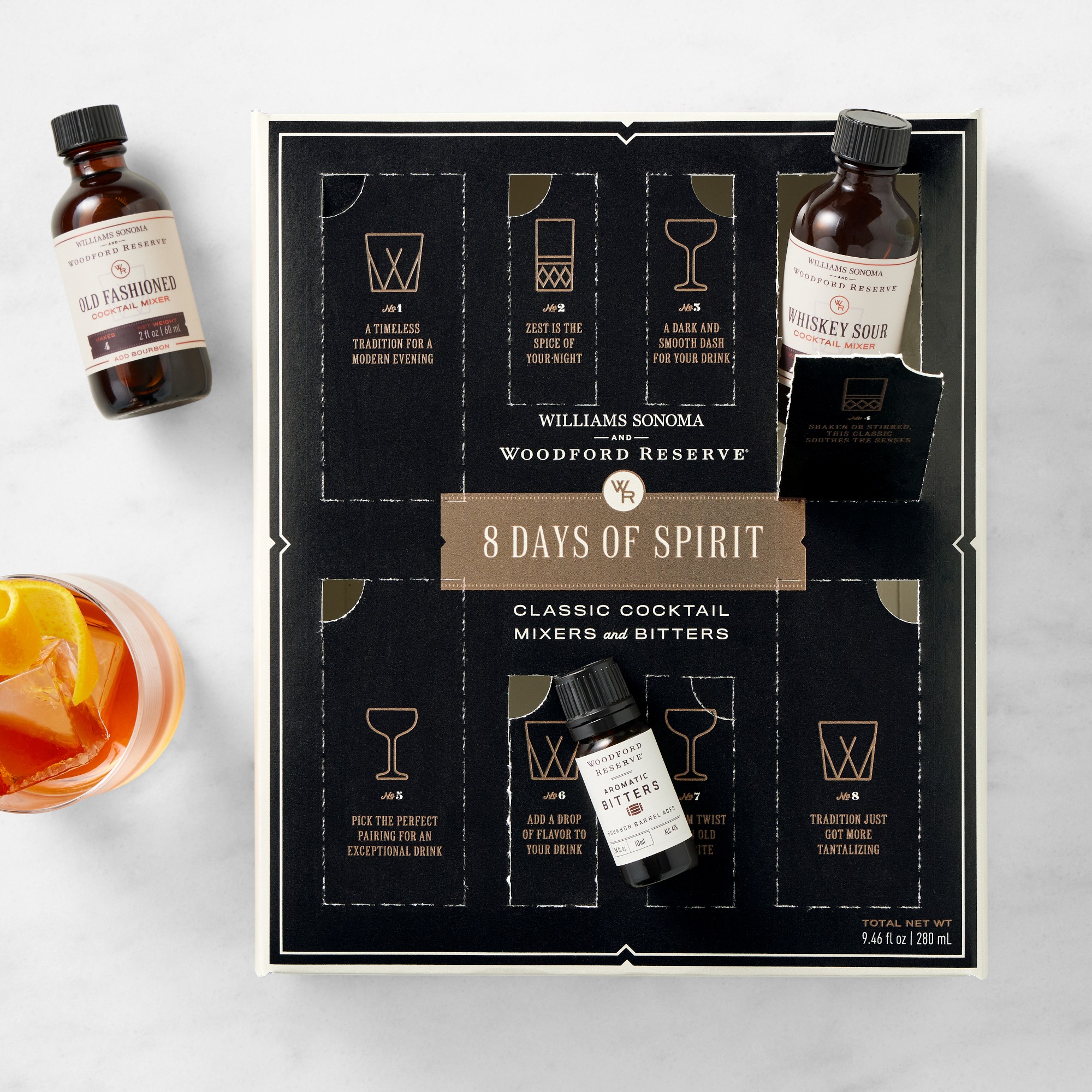 Woodford Reserve x Williams Sonoma 8 Day Cocktail Advent Calendar