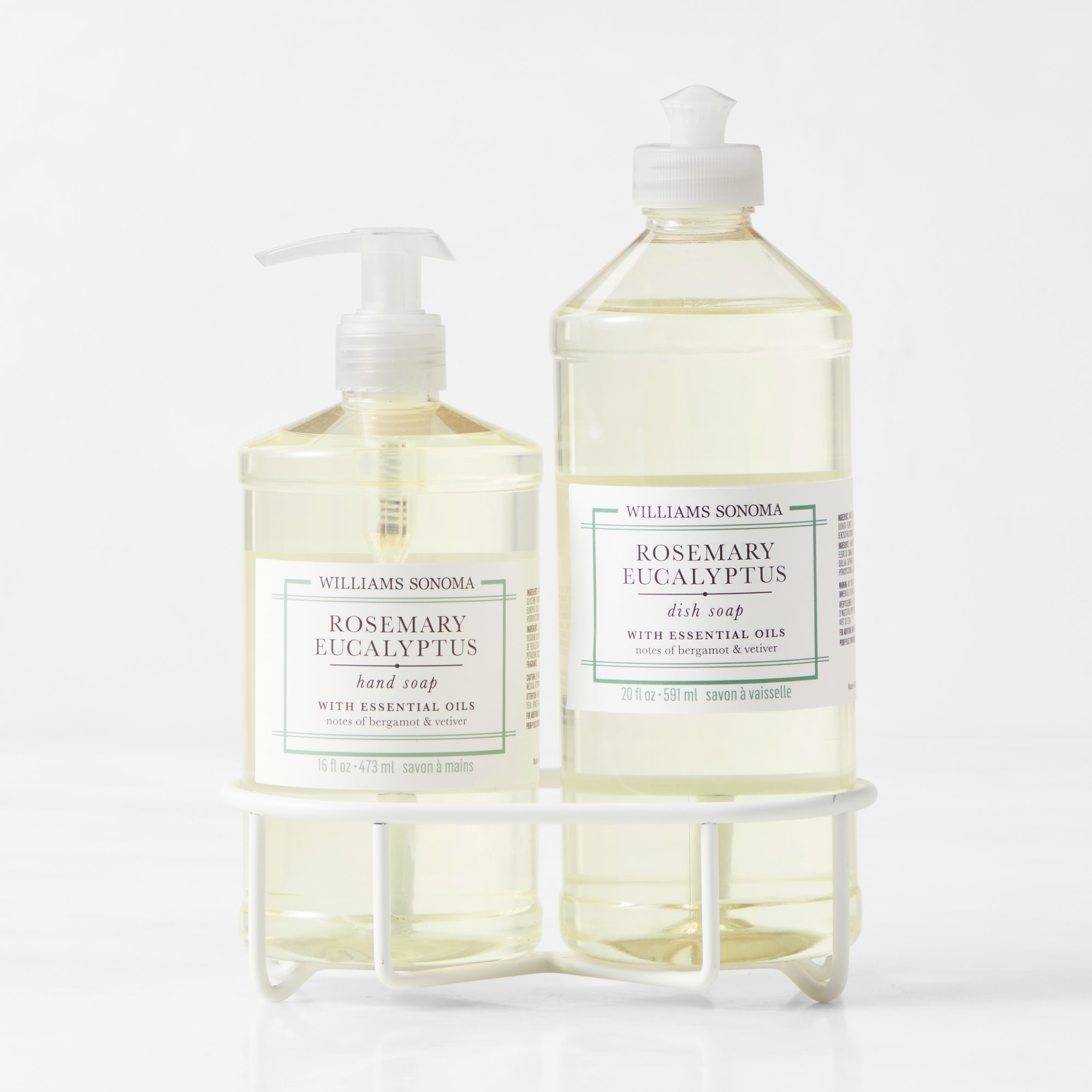 Williams Sonoma Rosemary Eucalyptus Hand Soap & Dish Soap 3-Piece Set