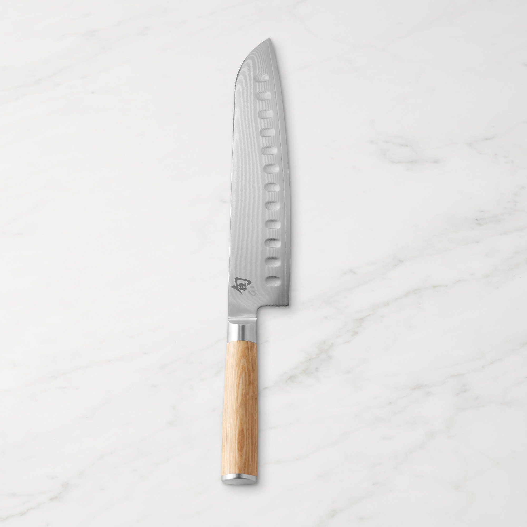 Shun Classic Hollow-Ground Santoku Knife, 8 1/2