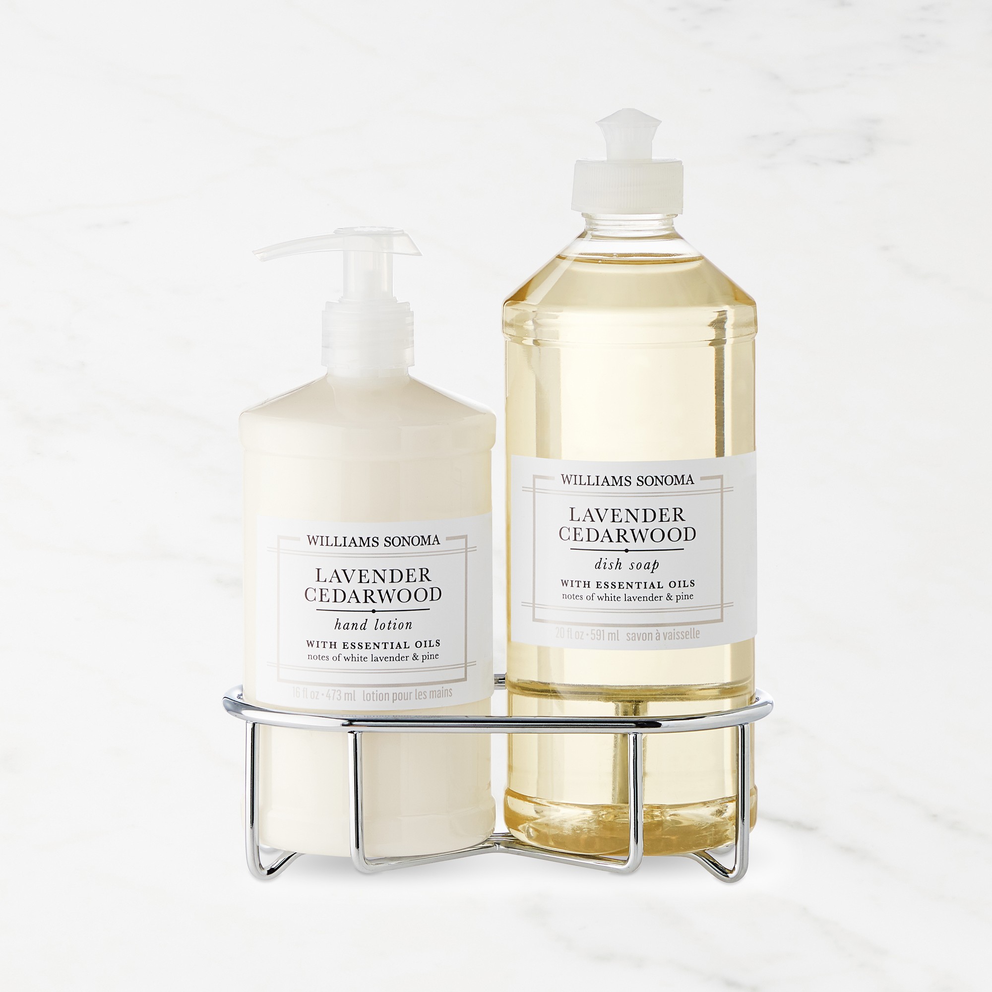 Williams Sonoma Lavender Cedarwood Hand Soap & Dish Soap 3-Piece Kitchen Set