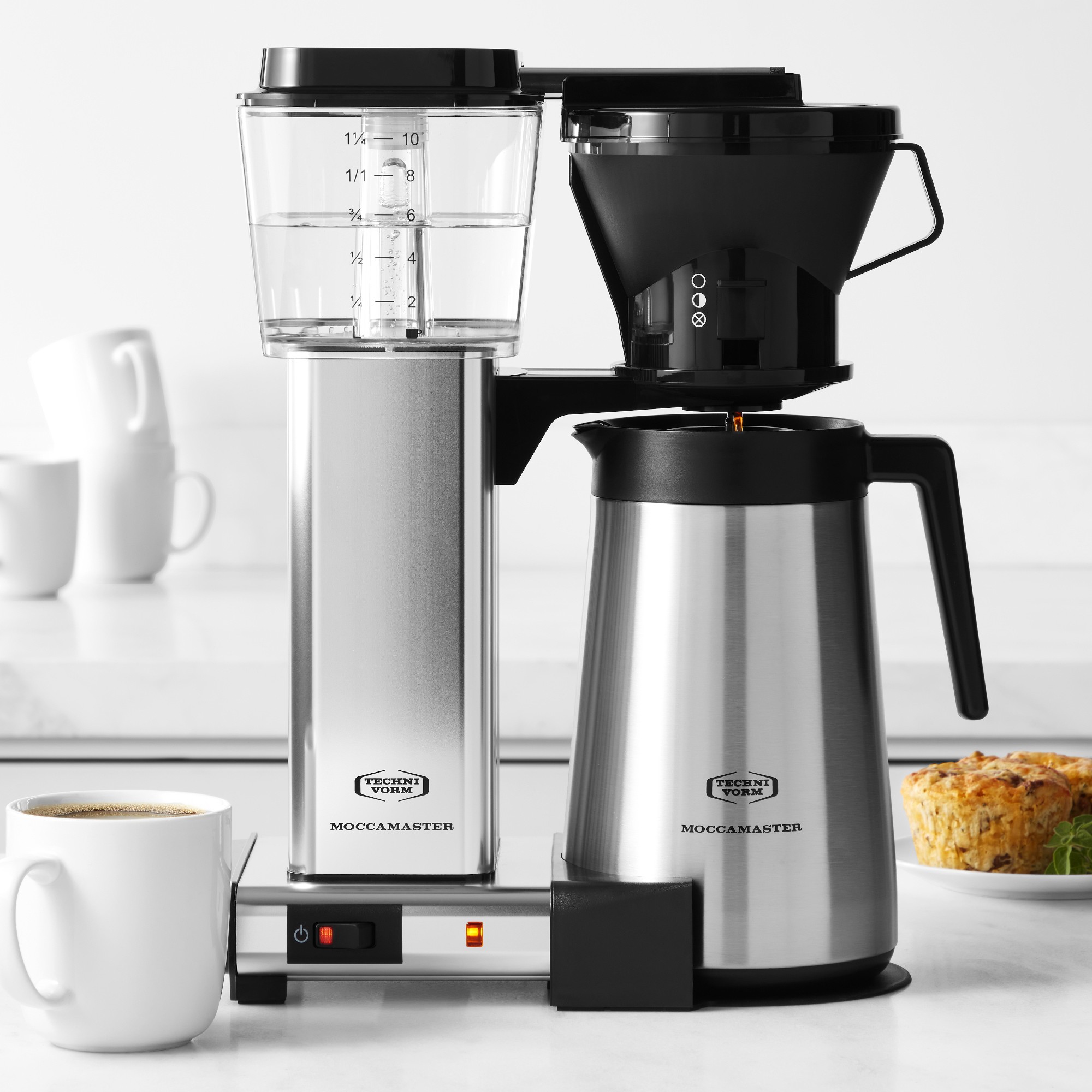 Technivorm KBT Thermal Coffee Maker and KM5 Burr Grinder Set