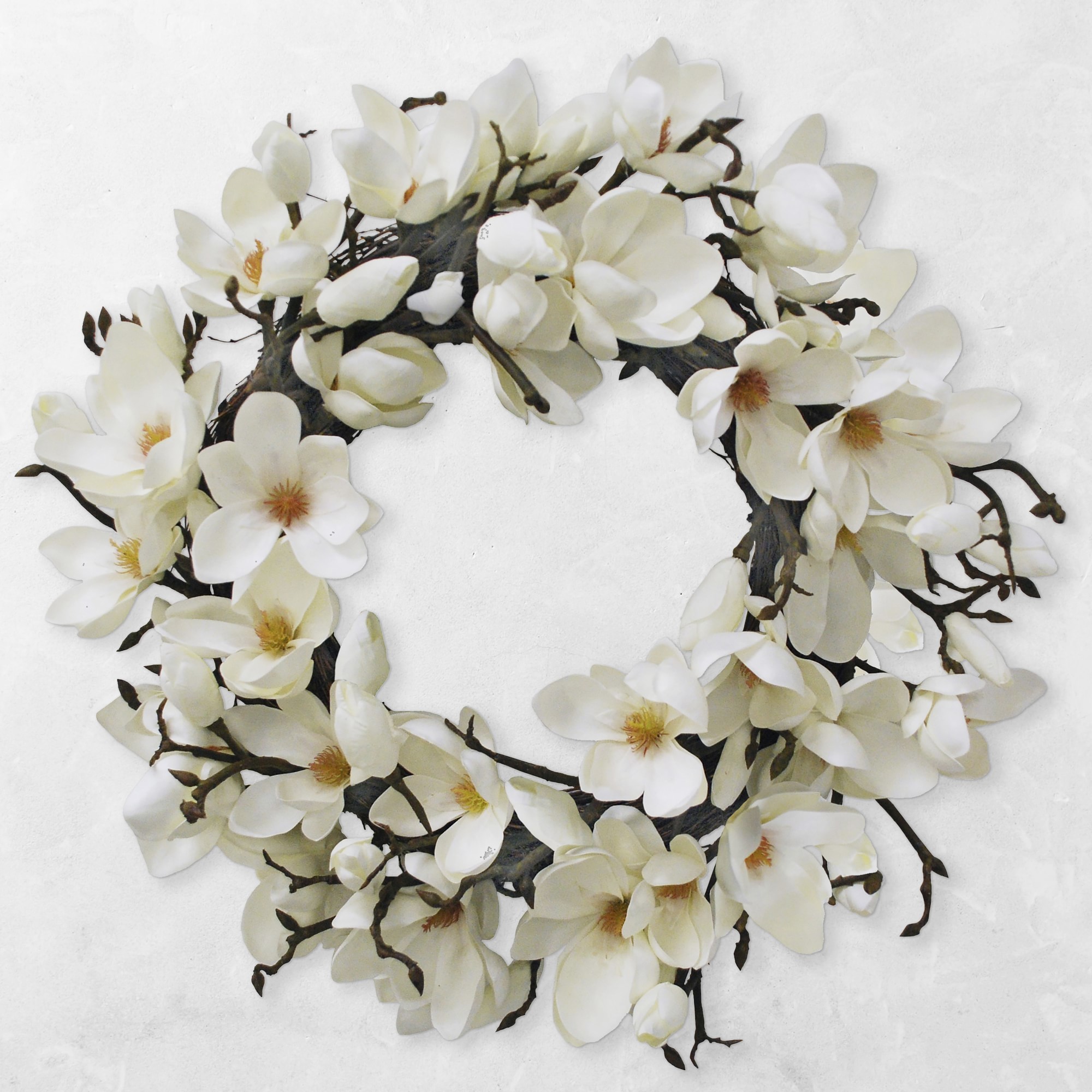 Japanese Magnolia Faux Wreath, 24