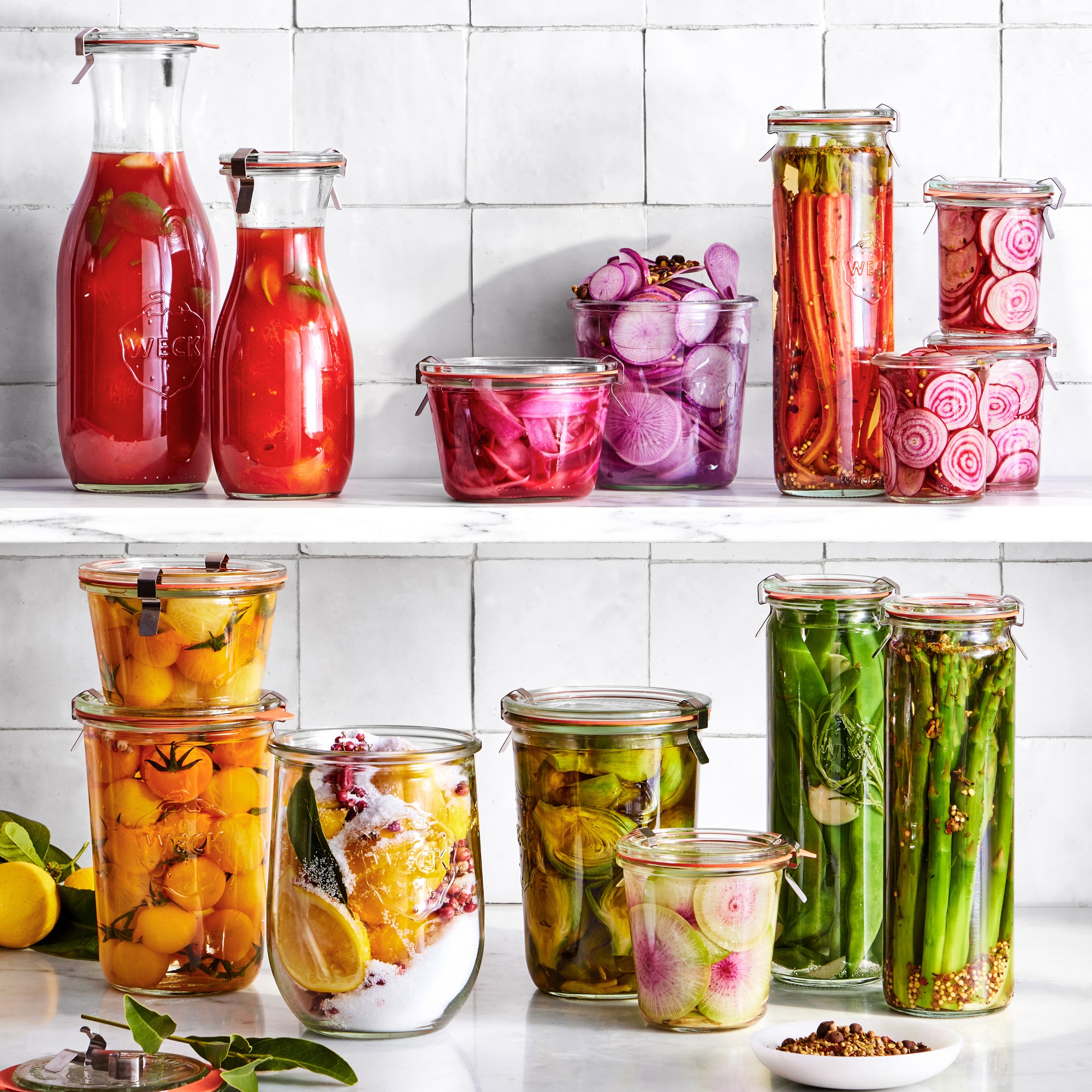 Weck Tulip Jars, 35.9 oz, Set of 6