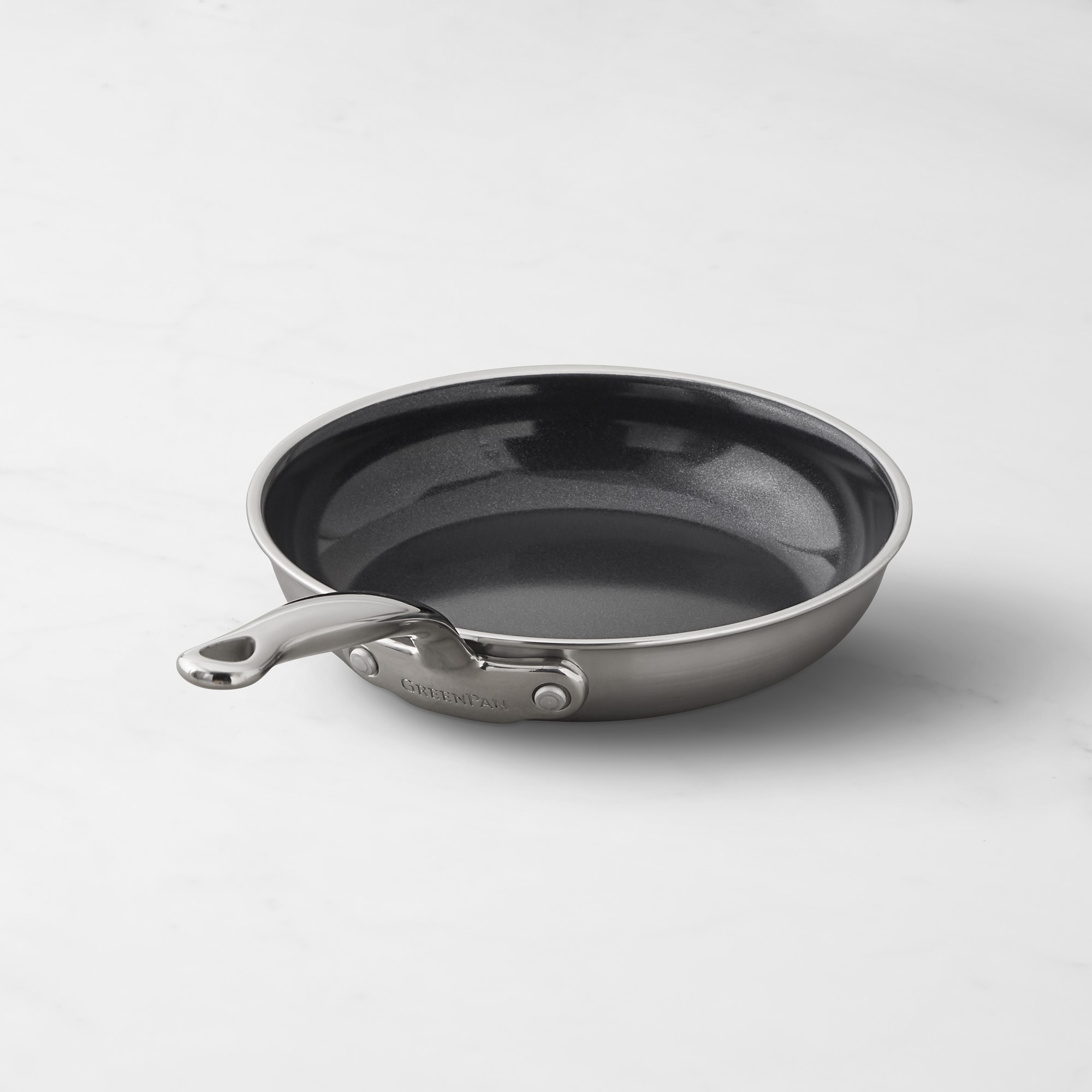 GreenPan™ Premiere Stainless-Steel Ceramic Nonstick Fry Pan, 8