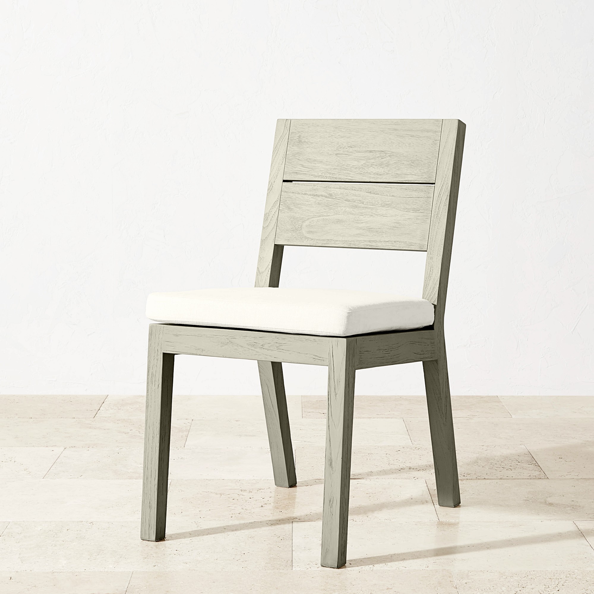 Larnaca Outdoor Grey Teak Dining Side Chair