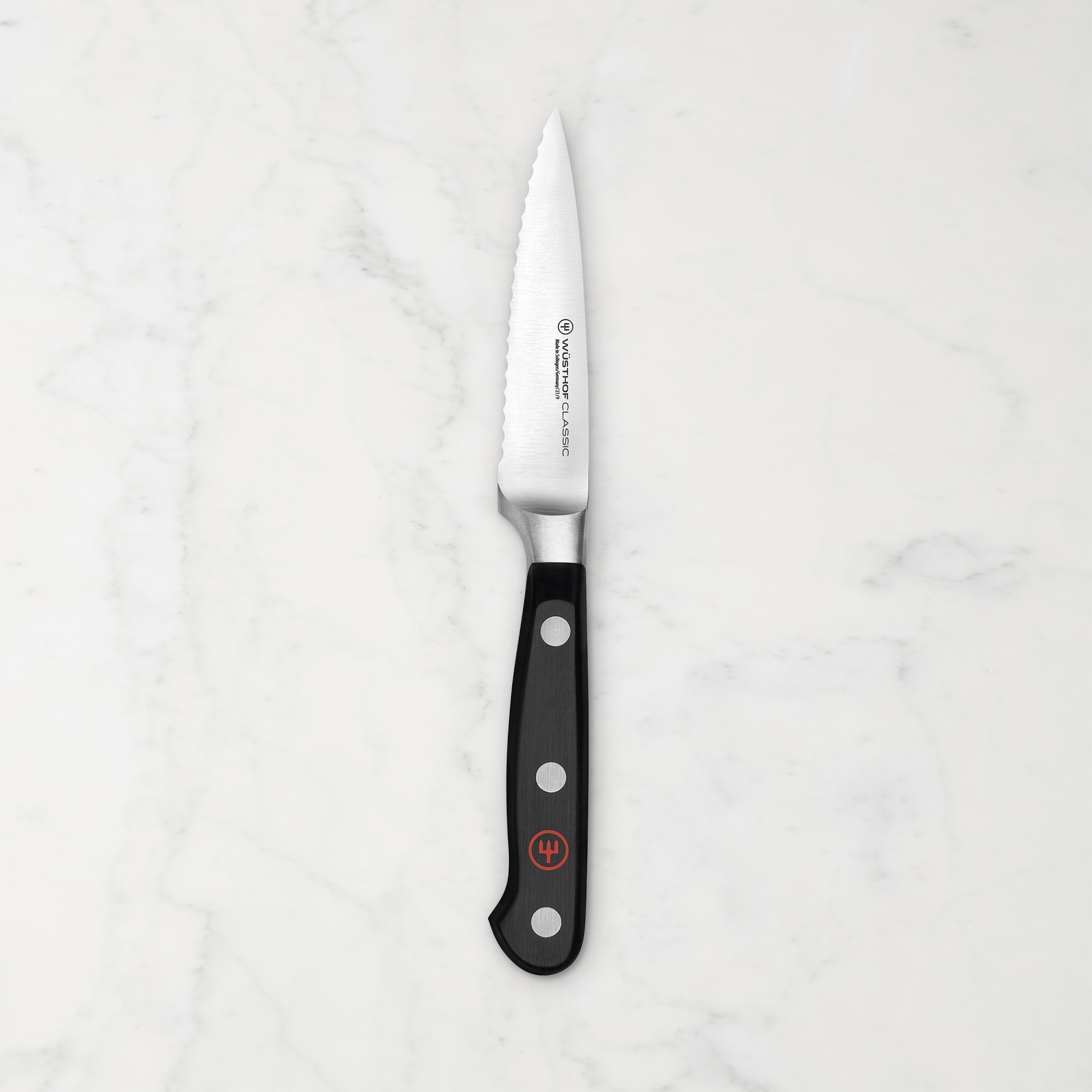 Wüsthof Classic Full Serrated Paring Knife, 3 1/2