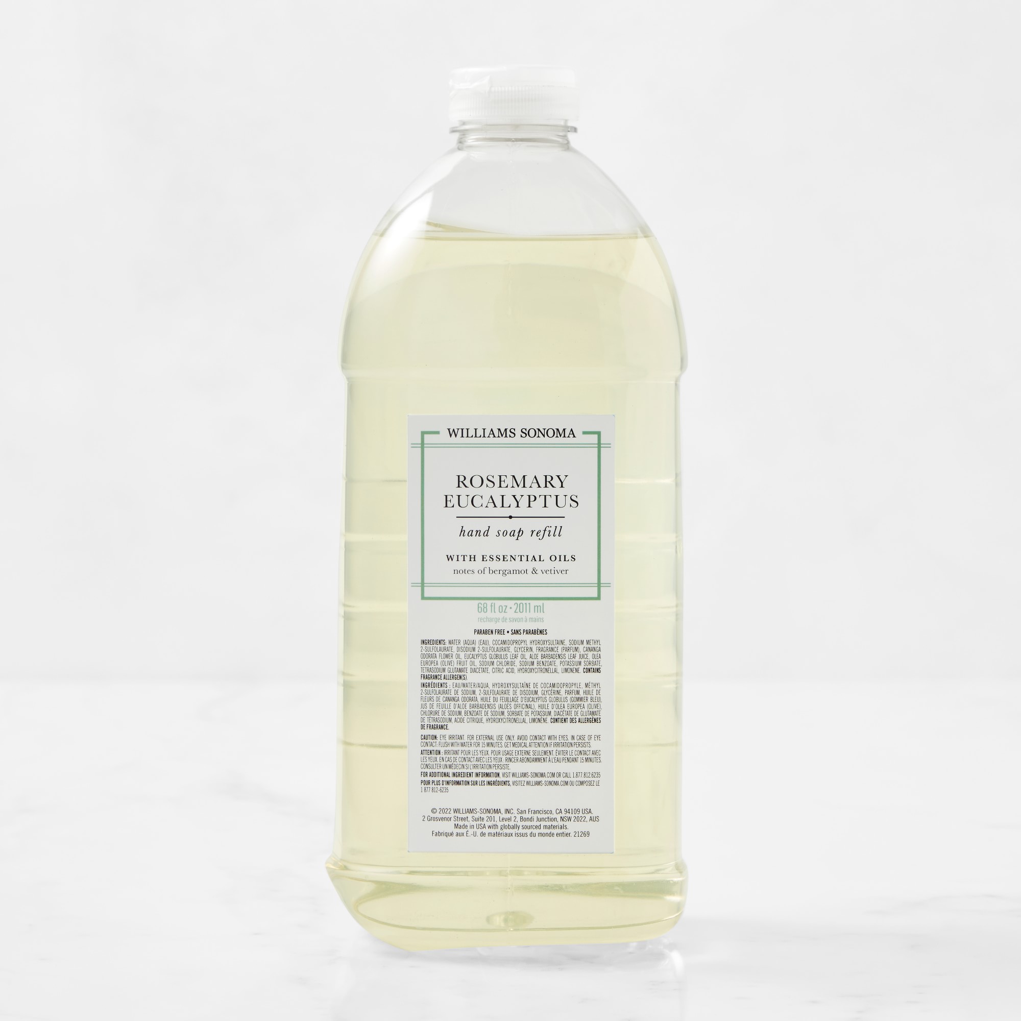 Williams Sonoma Rosemary Eucalyptus Hand Soap Refill, 32oz.