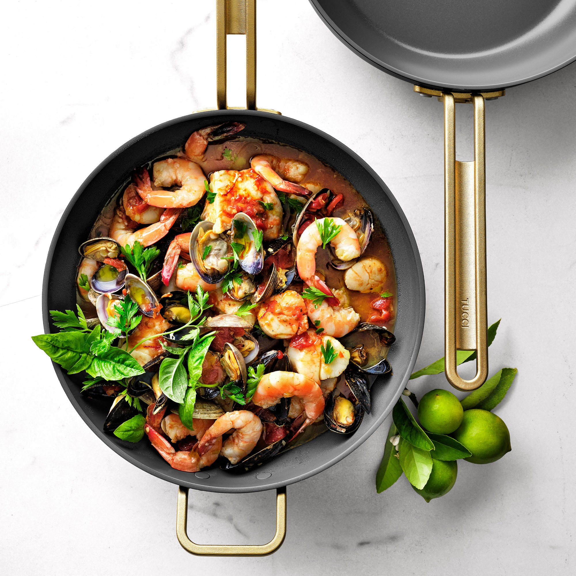 GreenPan™ Stanley Tucci™ Stainless-Steel Ceramic Nonstick Fry Pan Set of 2