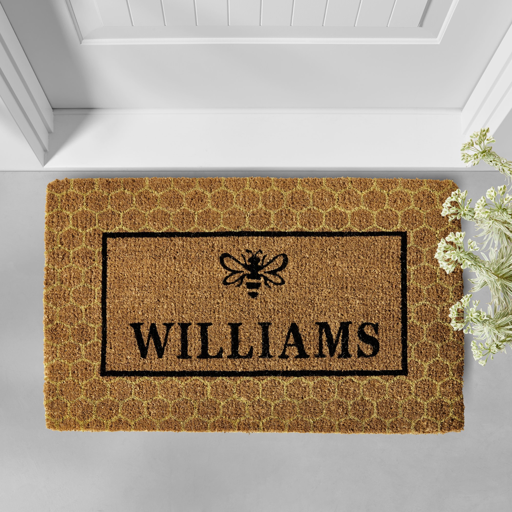 Williams Sonoma Personalized Bee Doormat