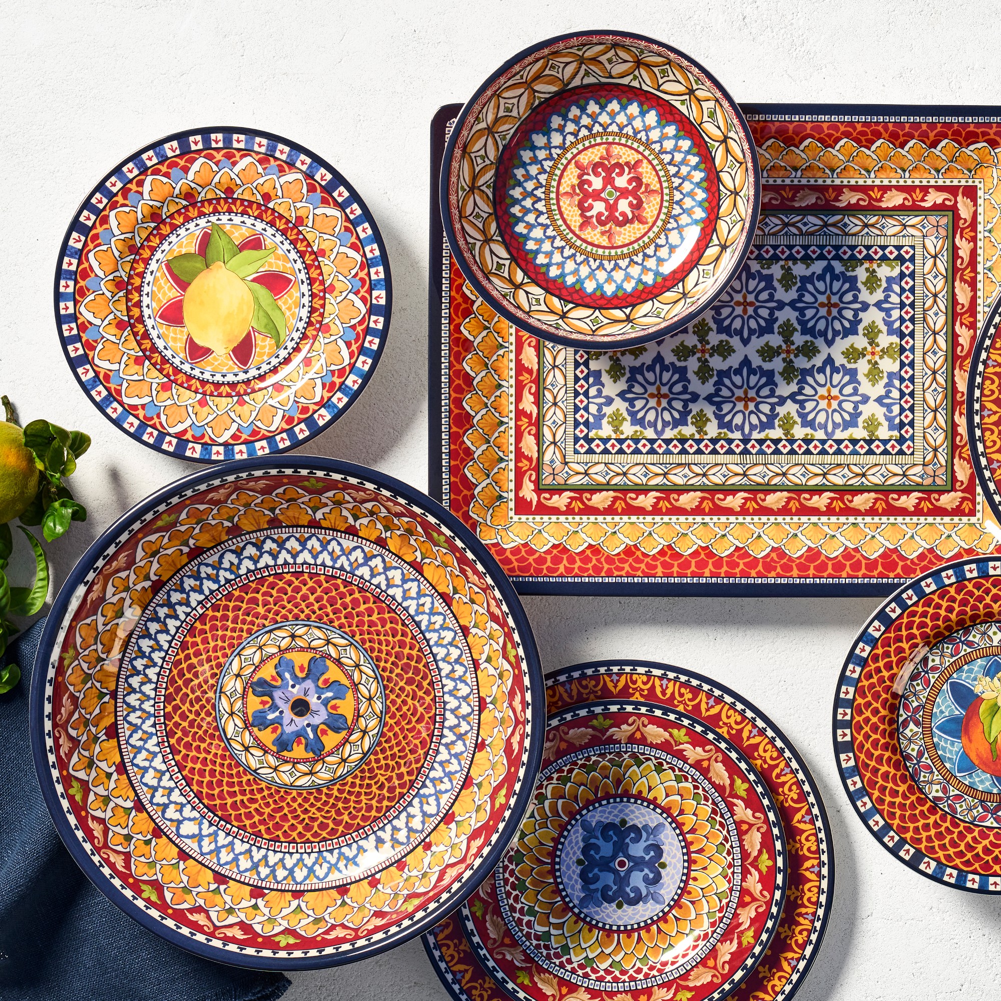 Sicily Red Outdoor Melamine Dinnerware Collection