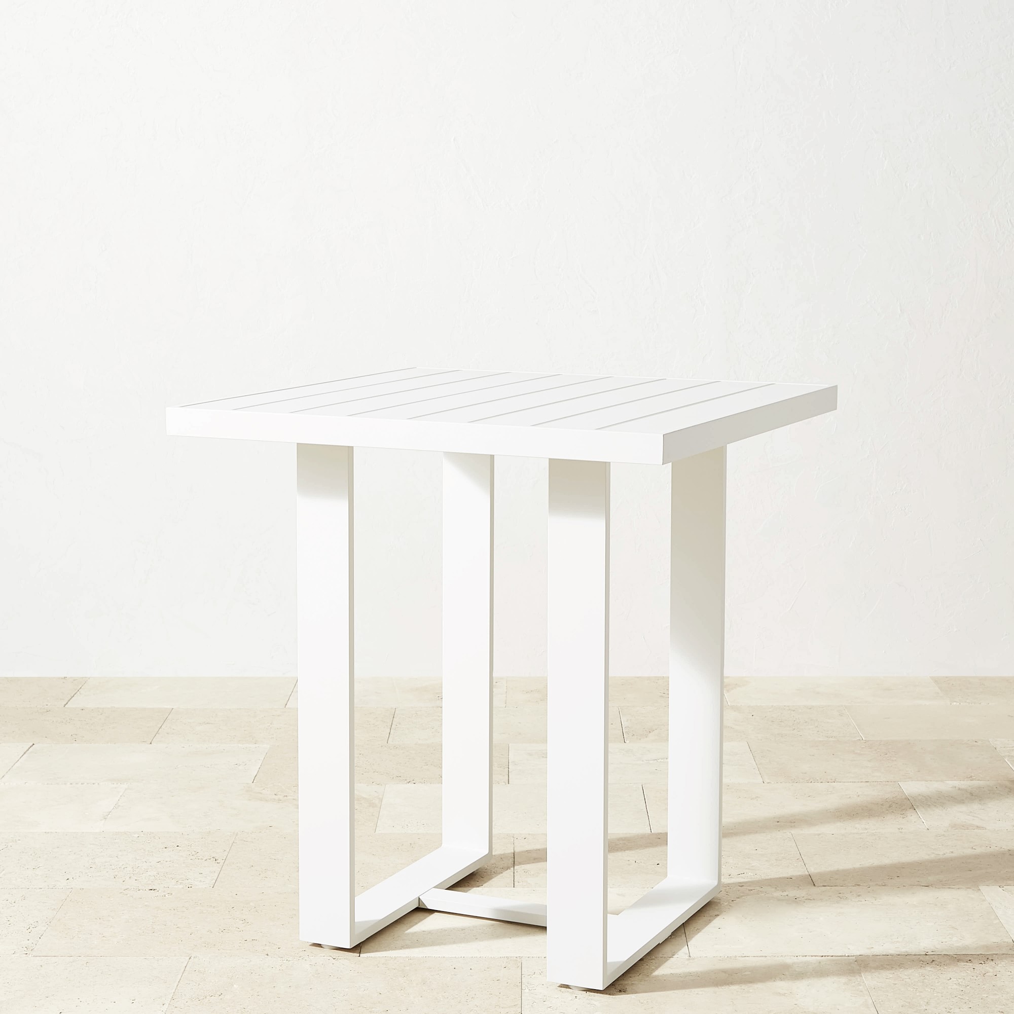 Santa Barbara Outdoor White Metal Bar Table (37.5