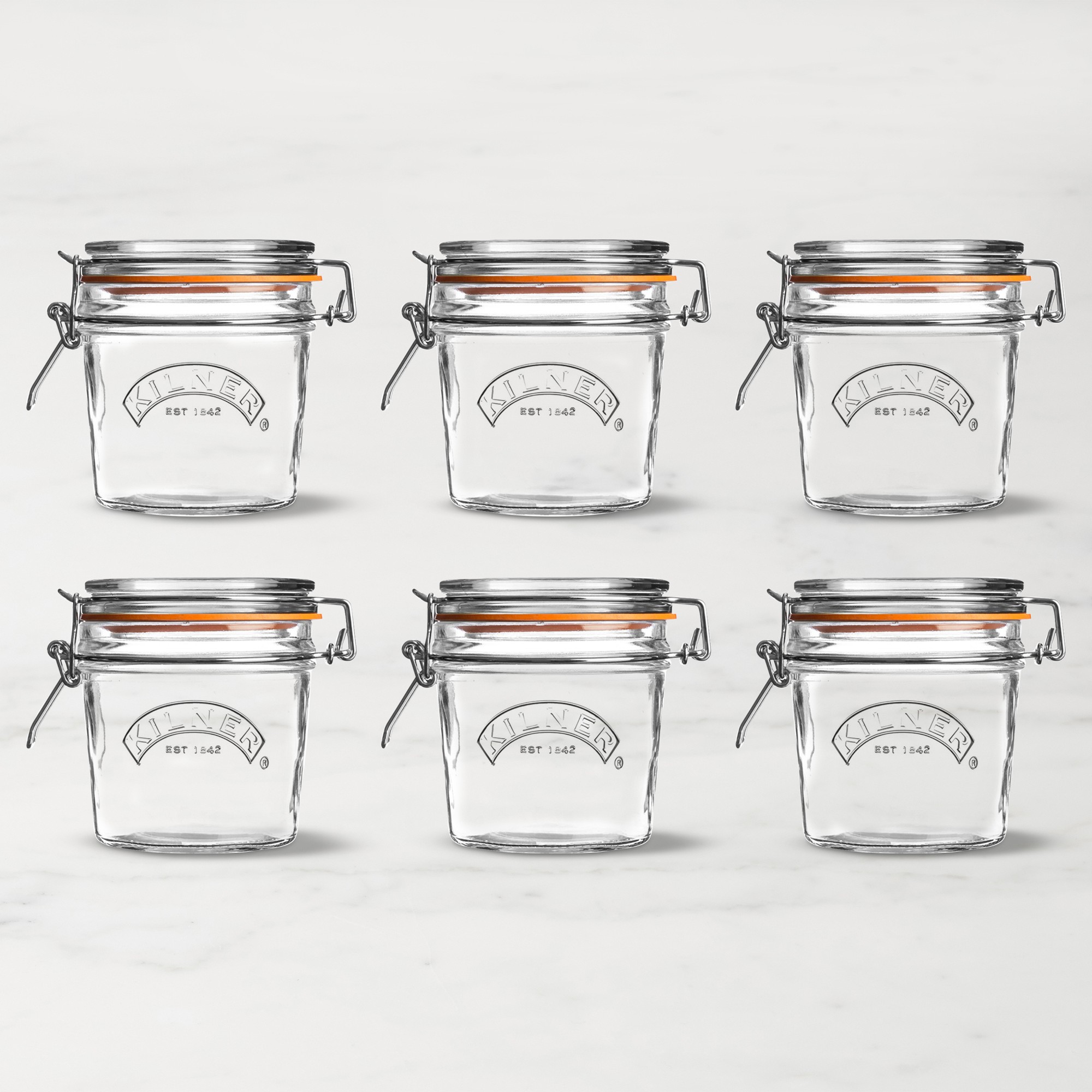 Kilner Round Clip Top Jar, Set of 6