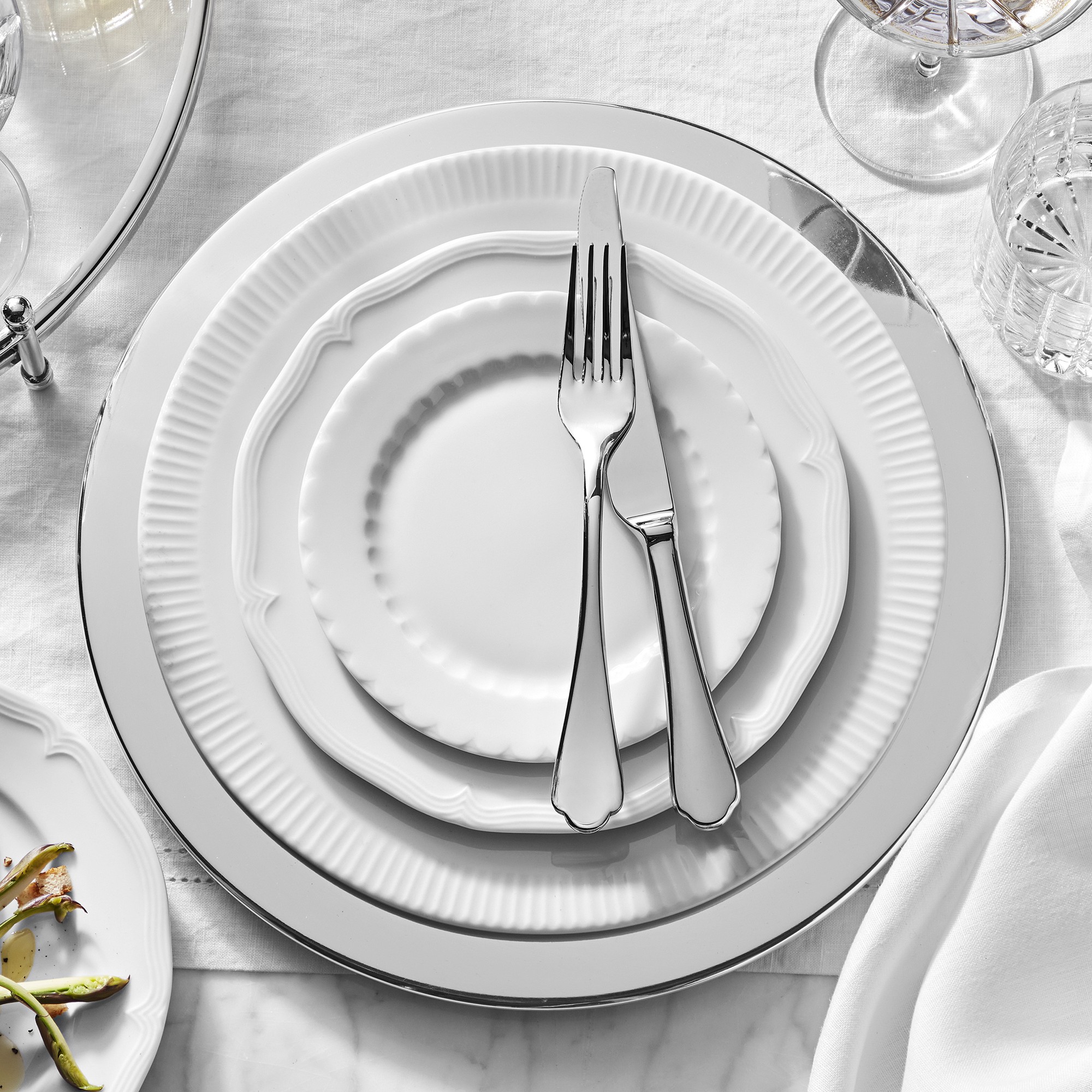 Pillivuyt Eclectique Porcelain Salad Plates, Set of 4