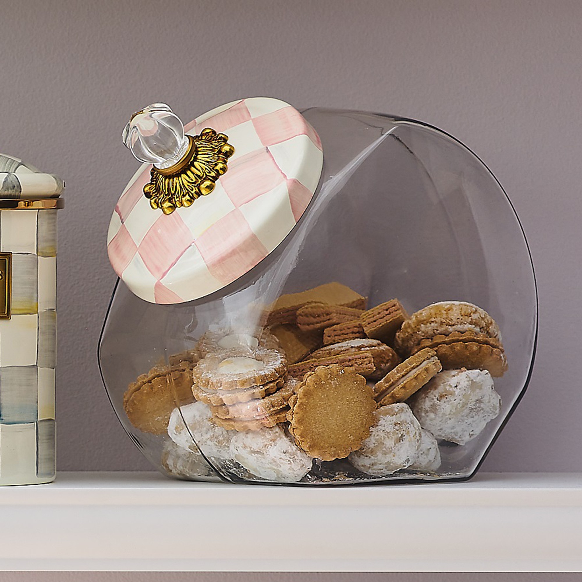 MacKenzie-Childs Rosy Check Cookie Jar