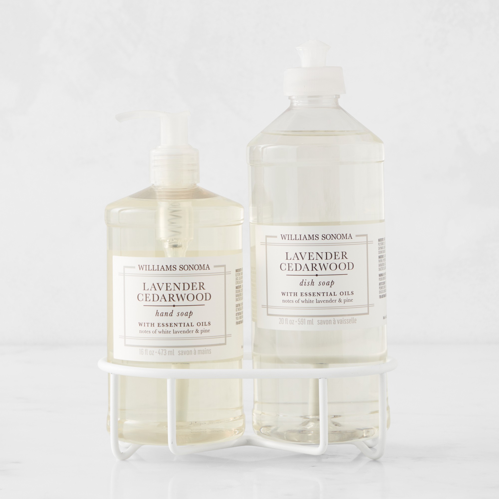 Williams Sonoma Lavender Cedarwood Hand Soap & Dish Soap 3-Piece Kitchen Set