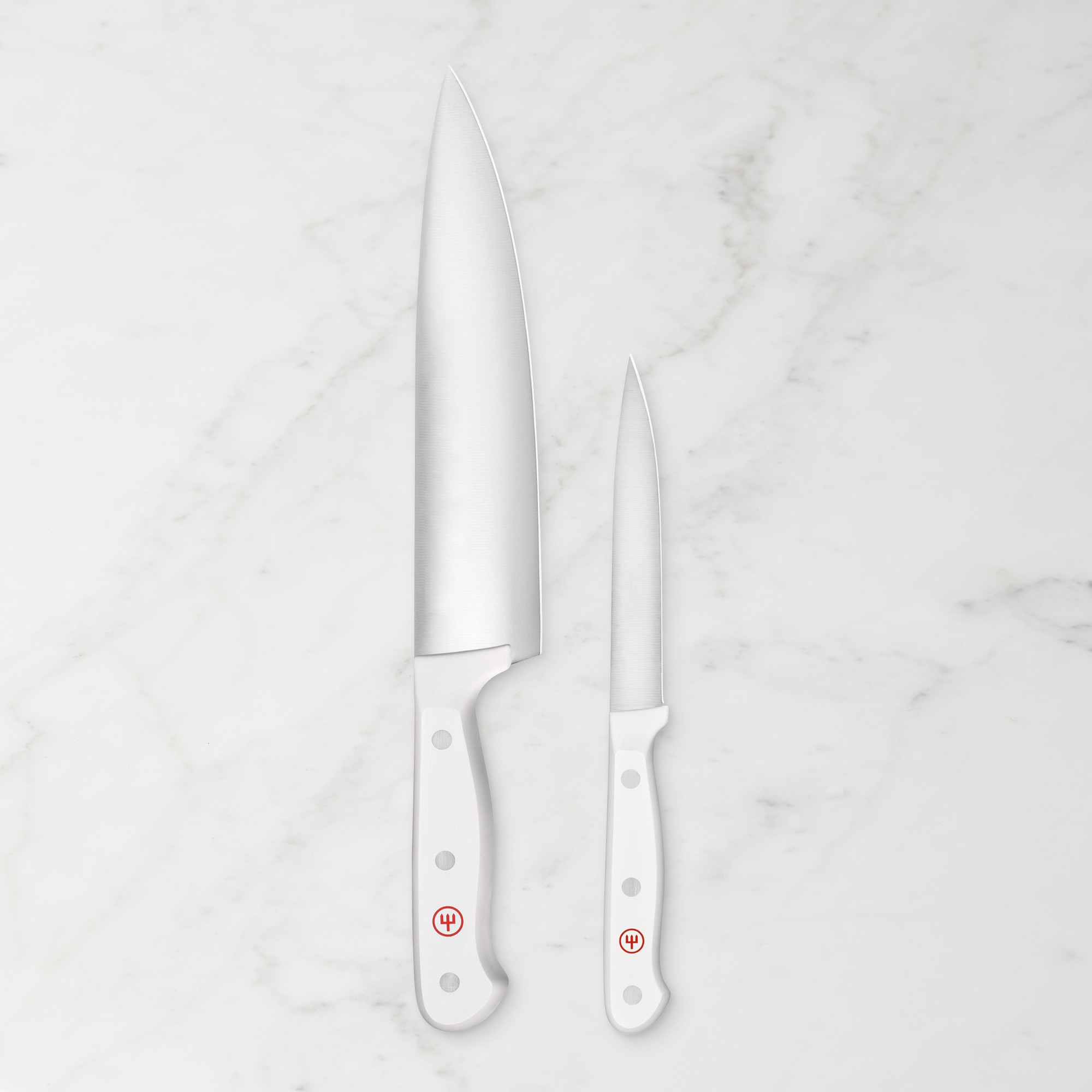Wüsthof Gourmet White Chef's Knives, Set of 2