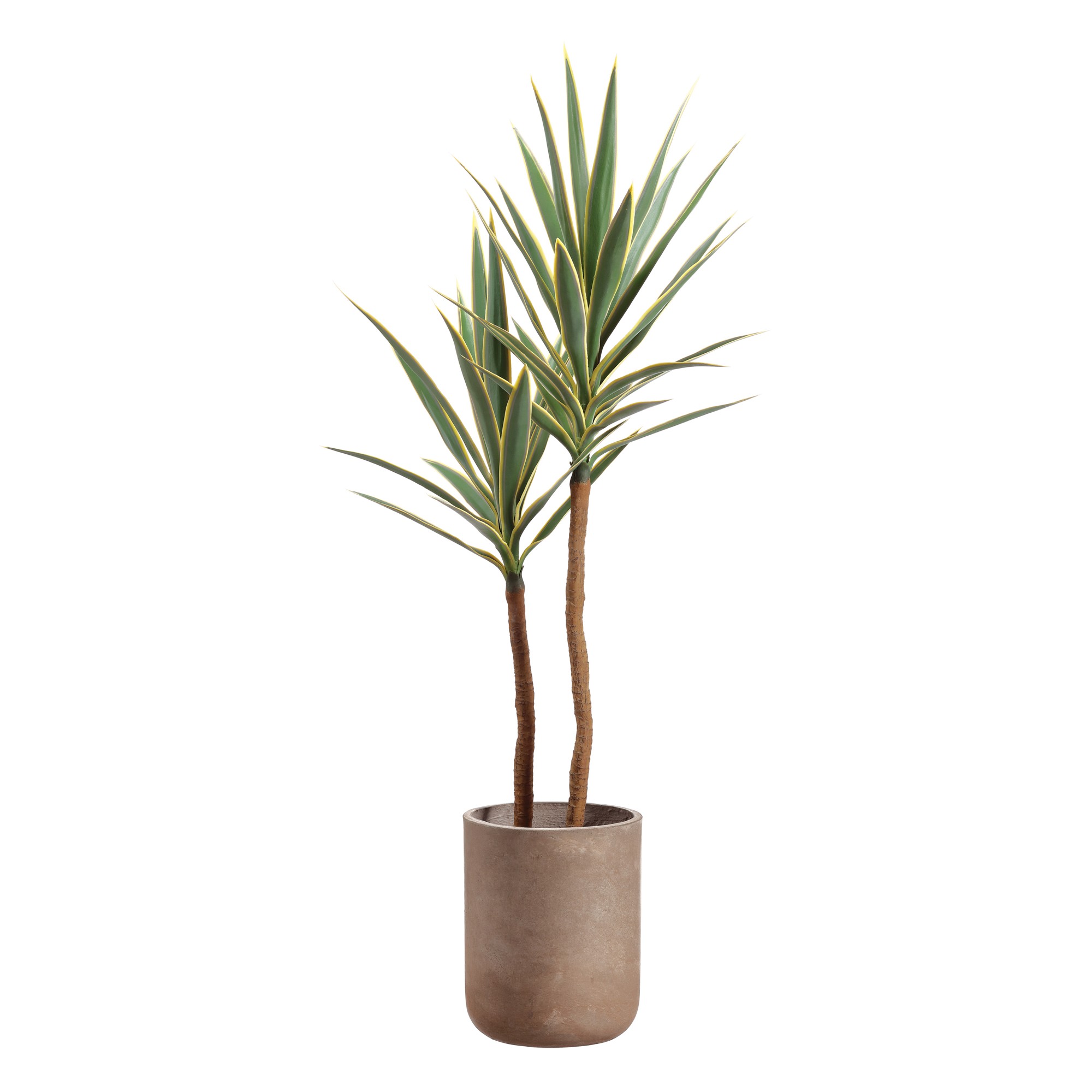 Faux Yucca Tree in Cement Pot, 56