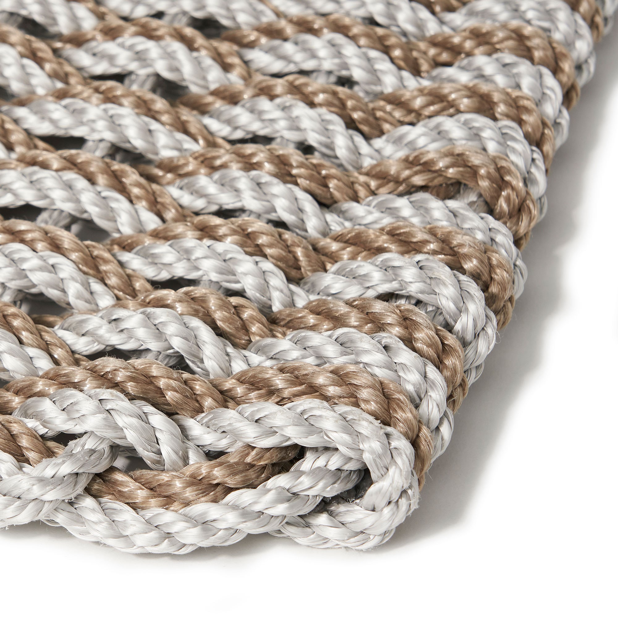 The Rope Co. Fog Gray & Sand Doormat