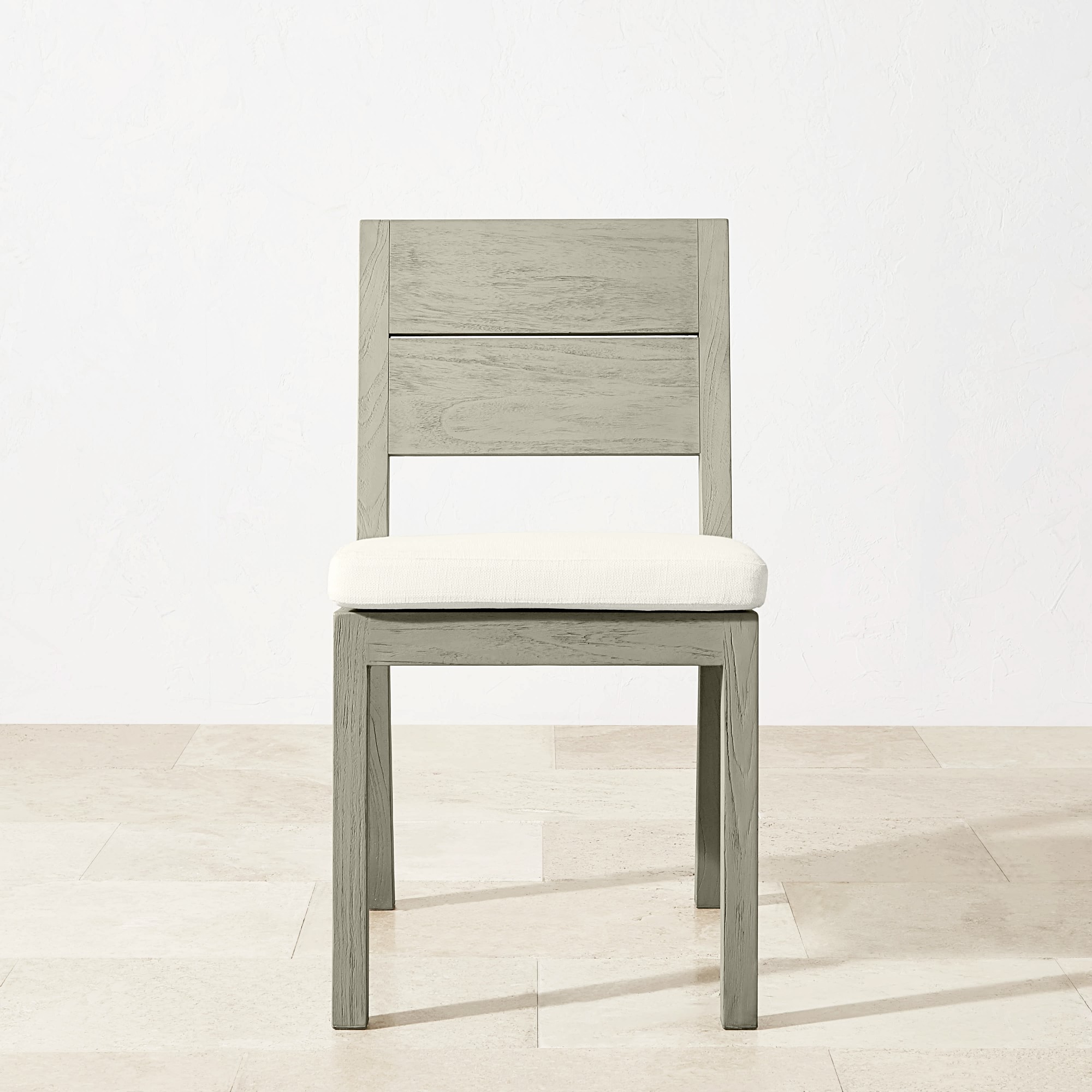 Larnaca Outdoor Grey Teak Dining Side Chair