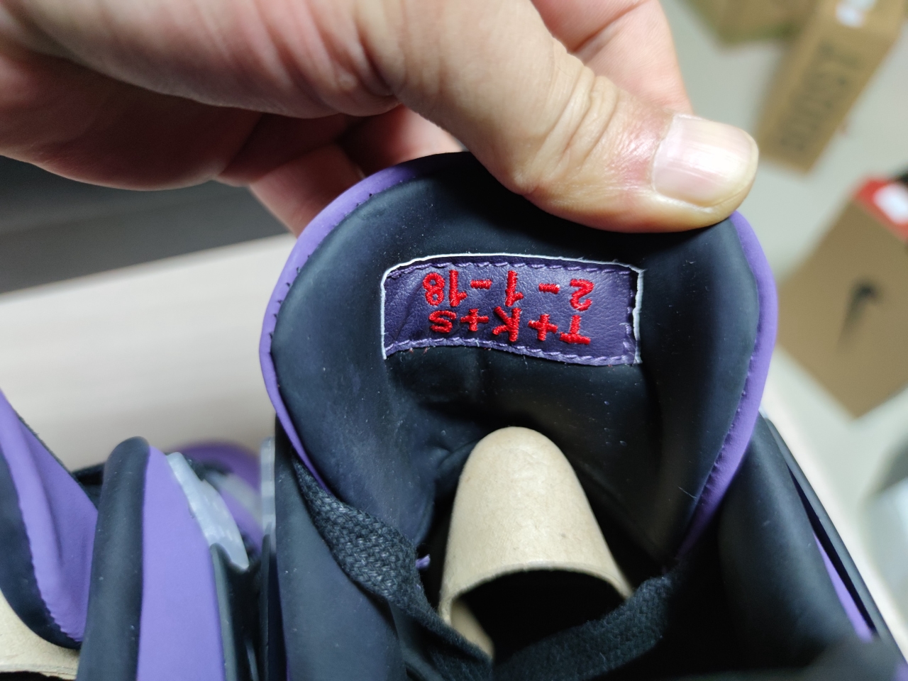 Jordan 4 Retro Purple and black