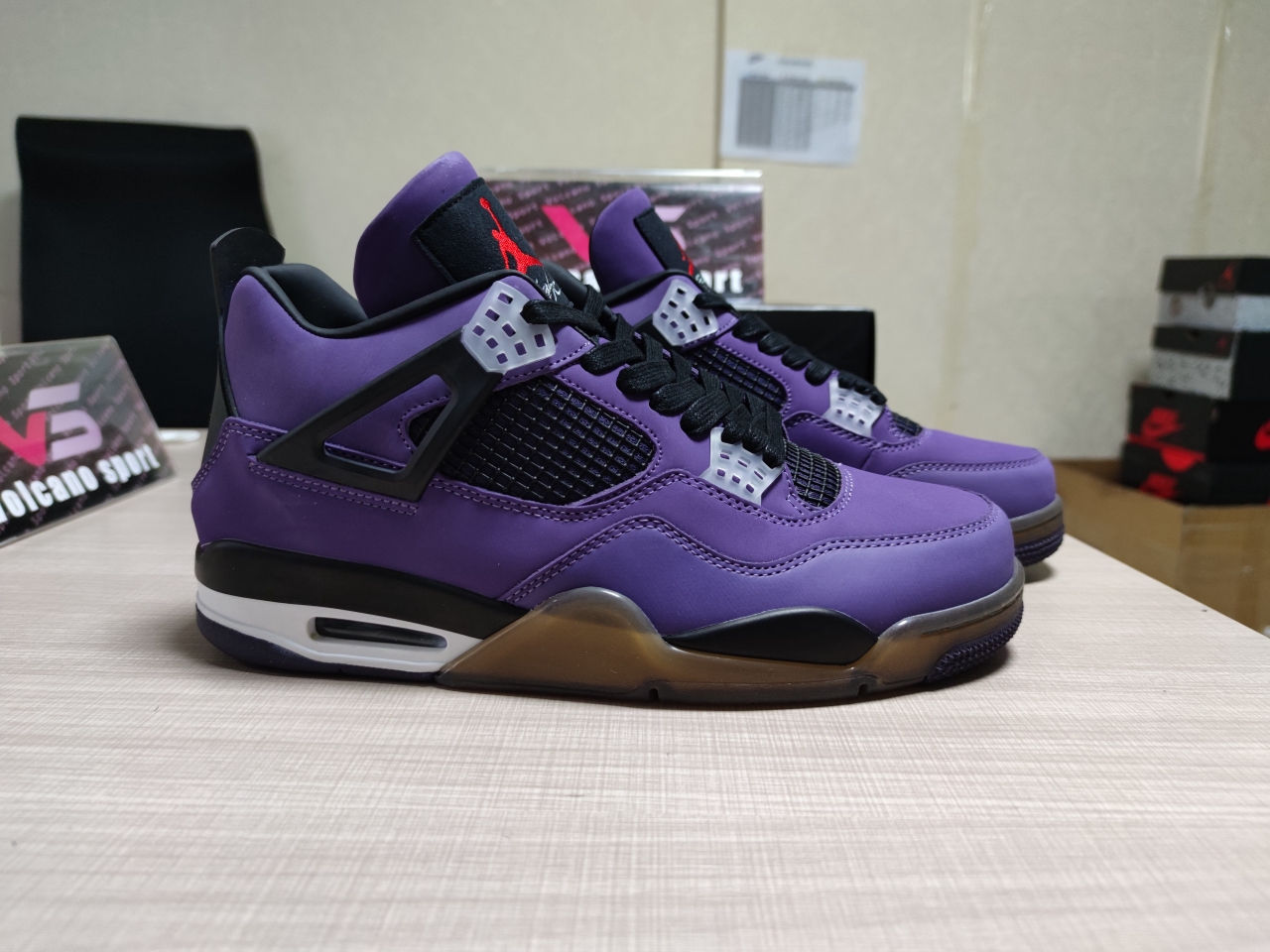 Jordan 4 Retro Purple and black