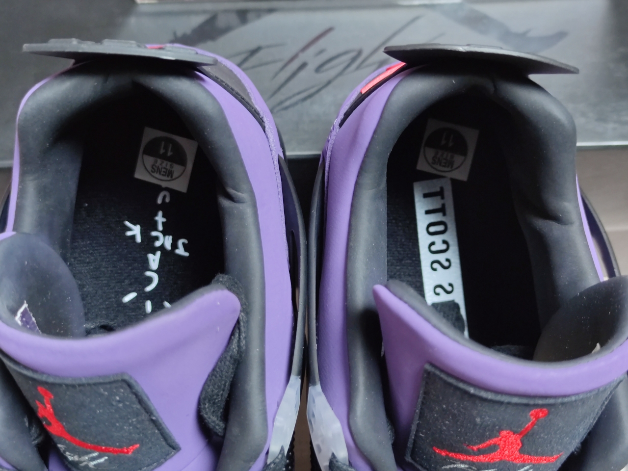 Jordan 4 Retro Purple and black