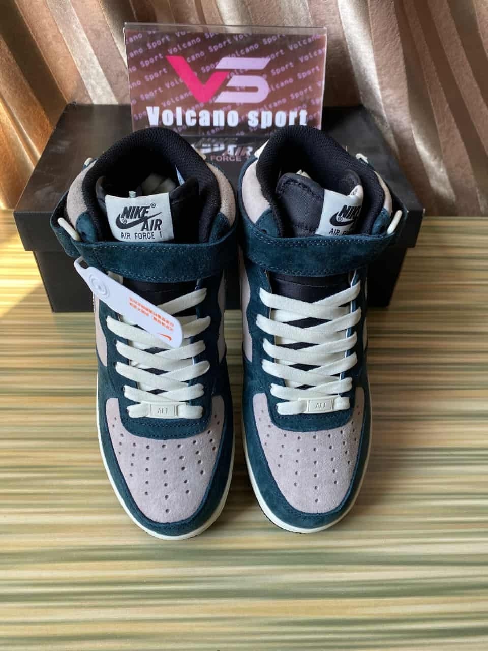 Nike Air Force 1 07 Mid Sail White Dark Green Grey DE6933-865