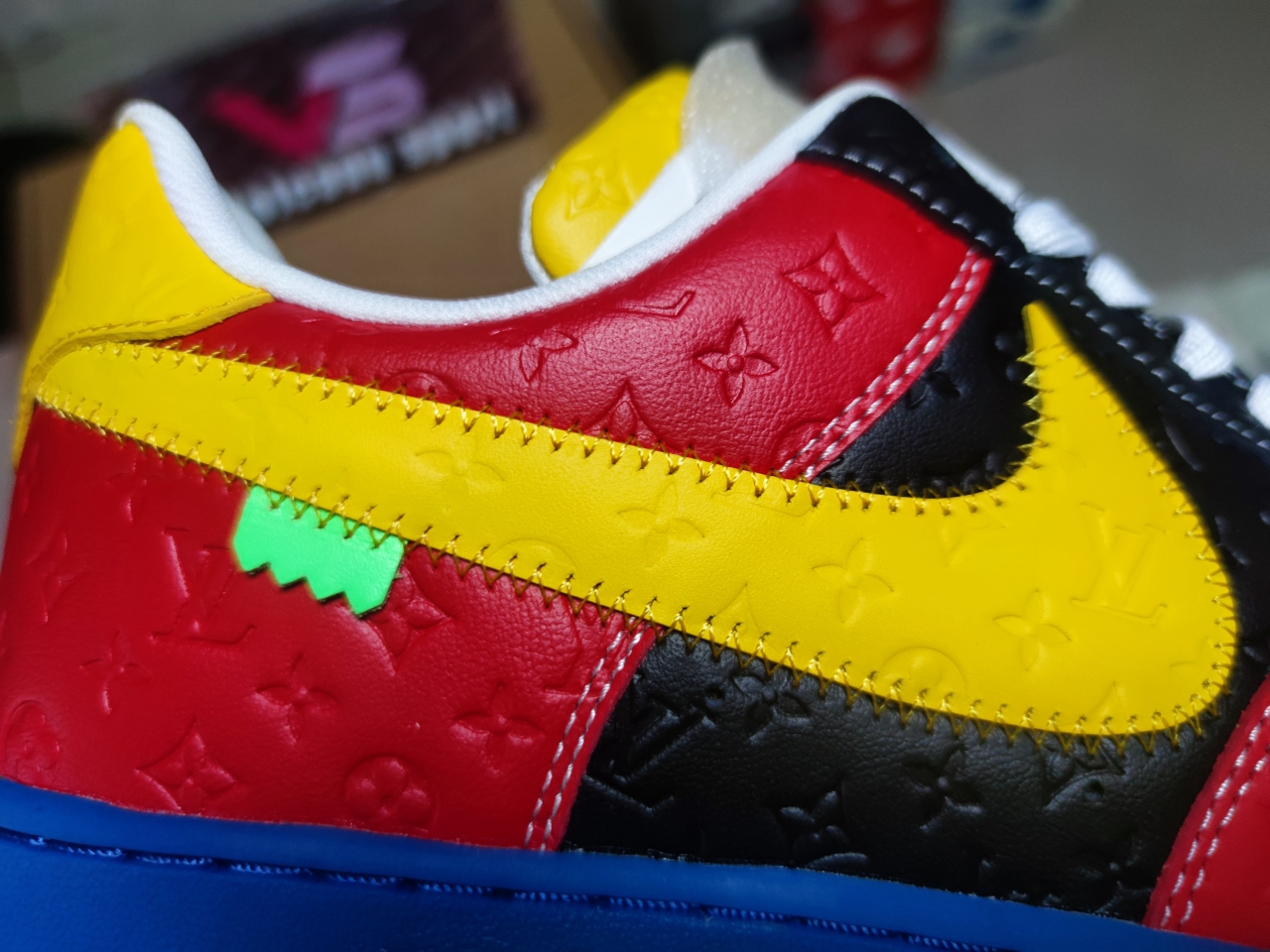 LV x Air Force 1 Low Blue Red Yellow