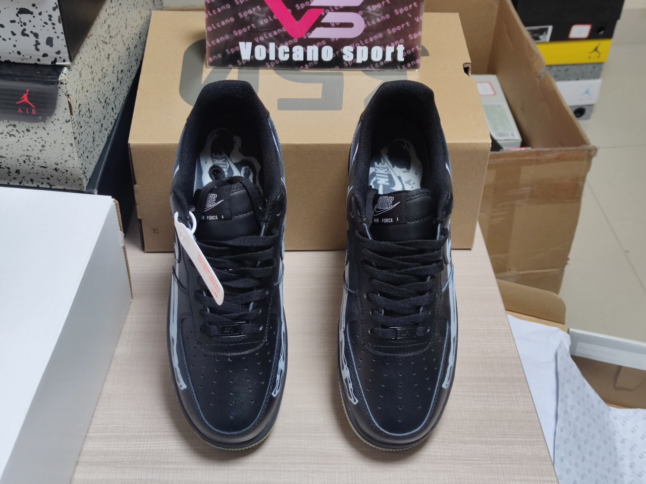 Air Force 1 Low Black Skeleton Halloween BQ7541-001