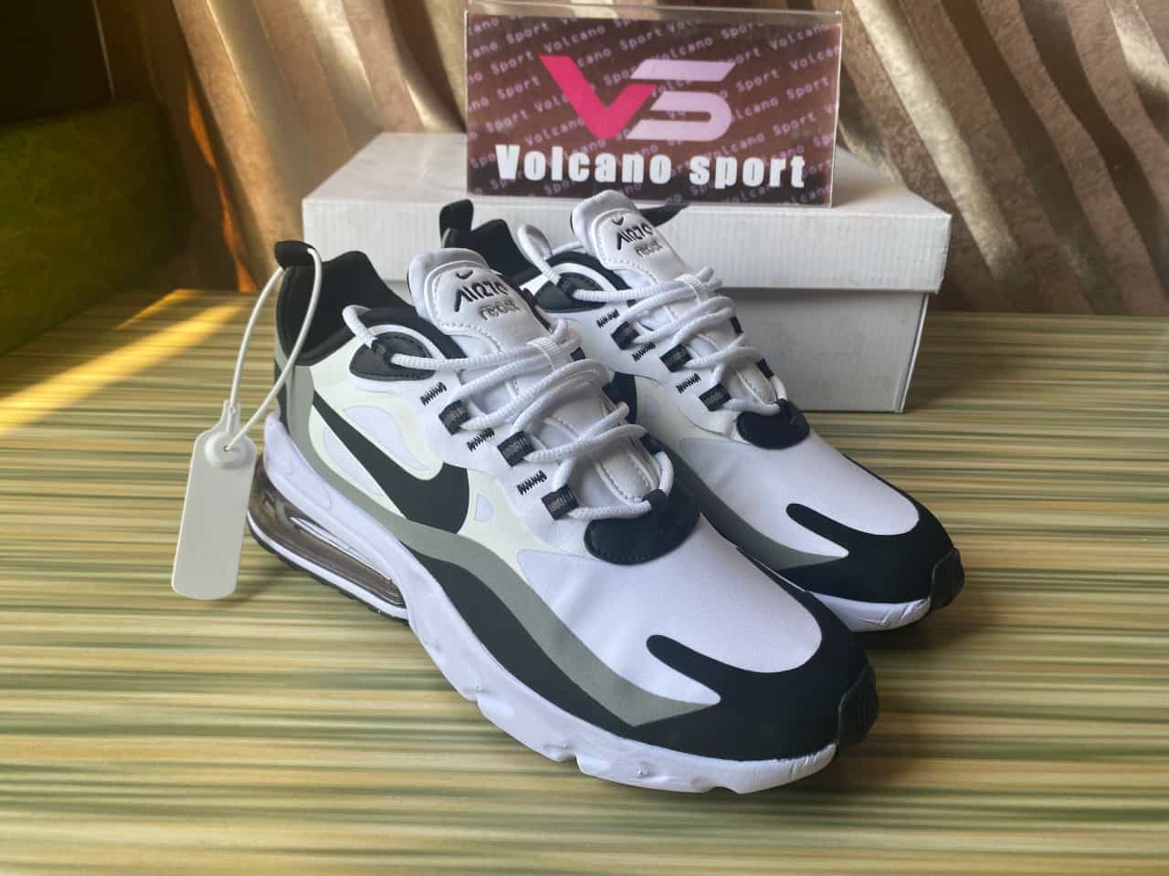 Air Max 270 React White Black Metallic Pewter CT1264-101