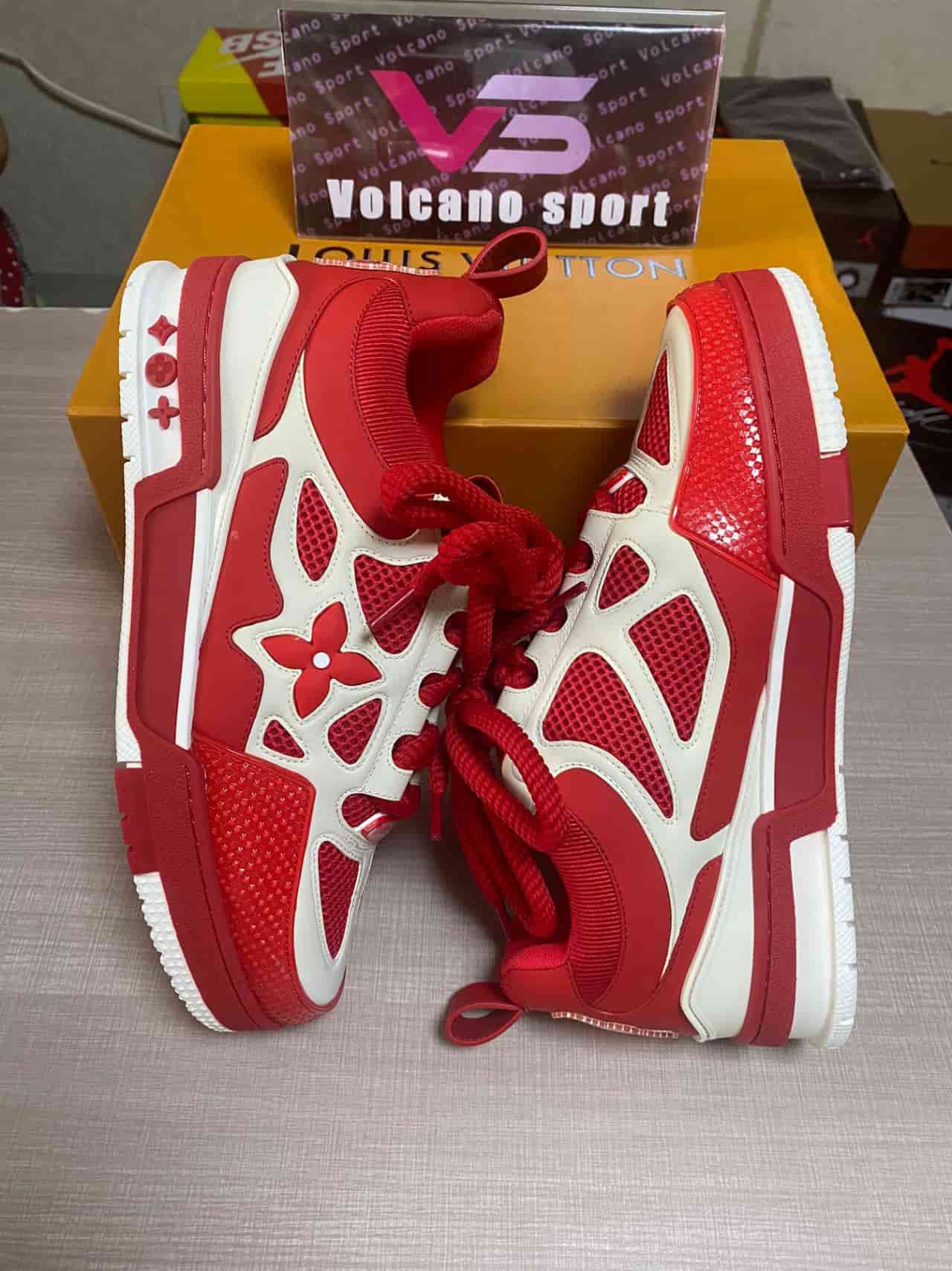 LV Skate Sneaker Red White