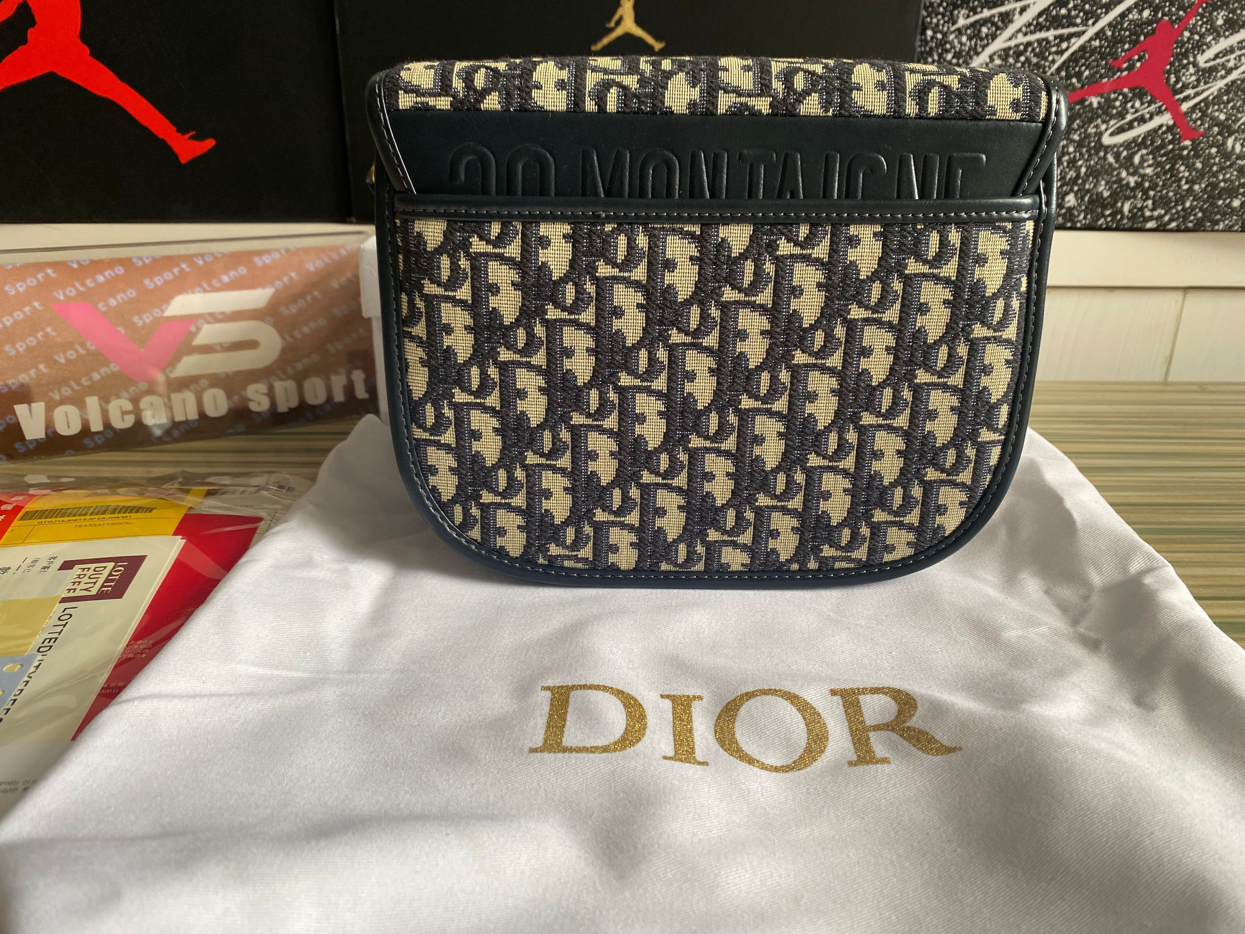 Di0r Bobby Bag Medium Dior Oblique Jacquard Blue