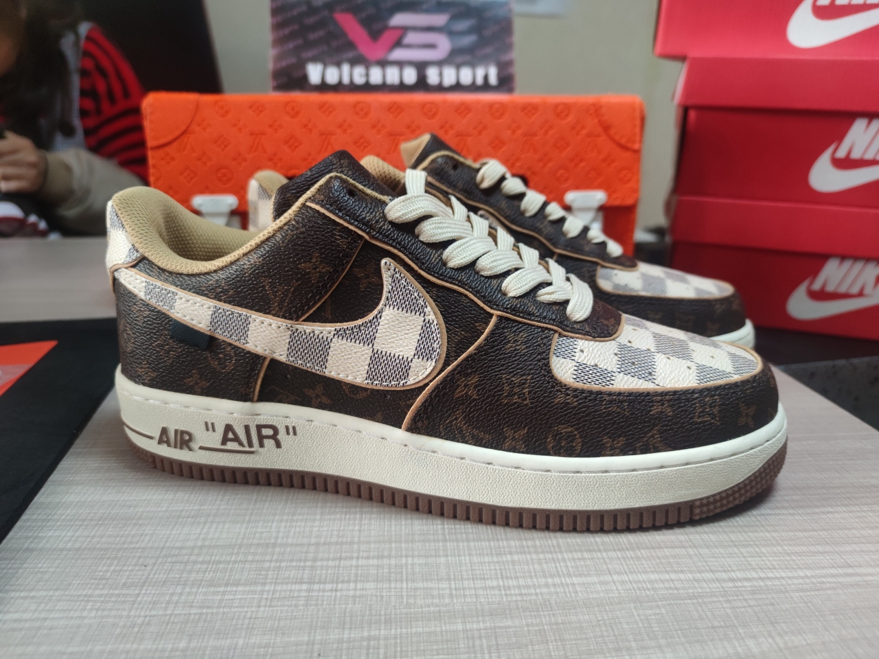 Louis Vuitton Nike Air Force 1 Low Monogram Brown Damier Azur