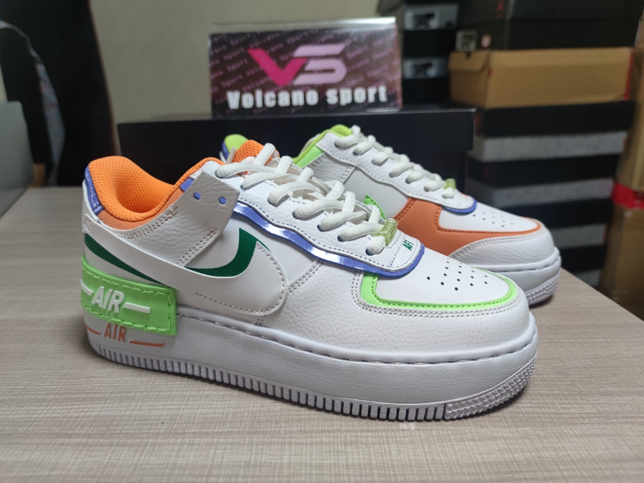 Air Force 1 Low Shadow White Peach Cream Lime DX3718 100
