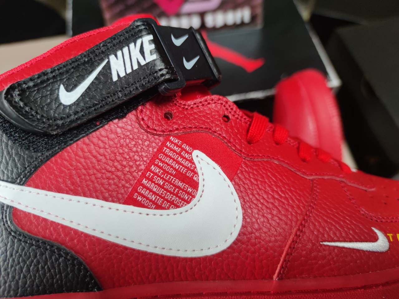 Air Force 1 Mid Utility University Red 804609-605