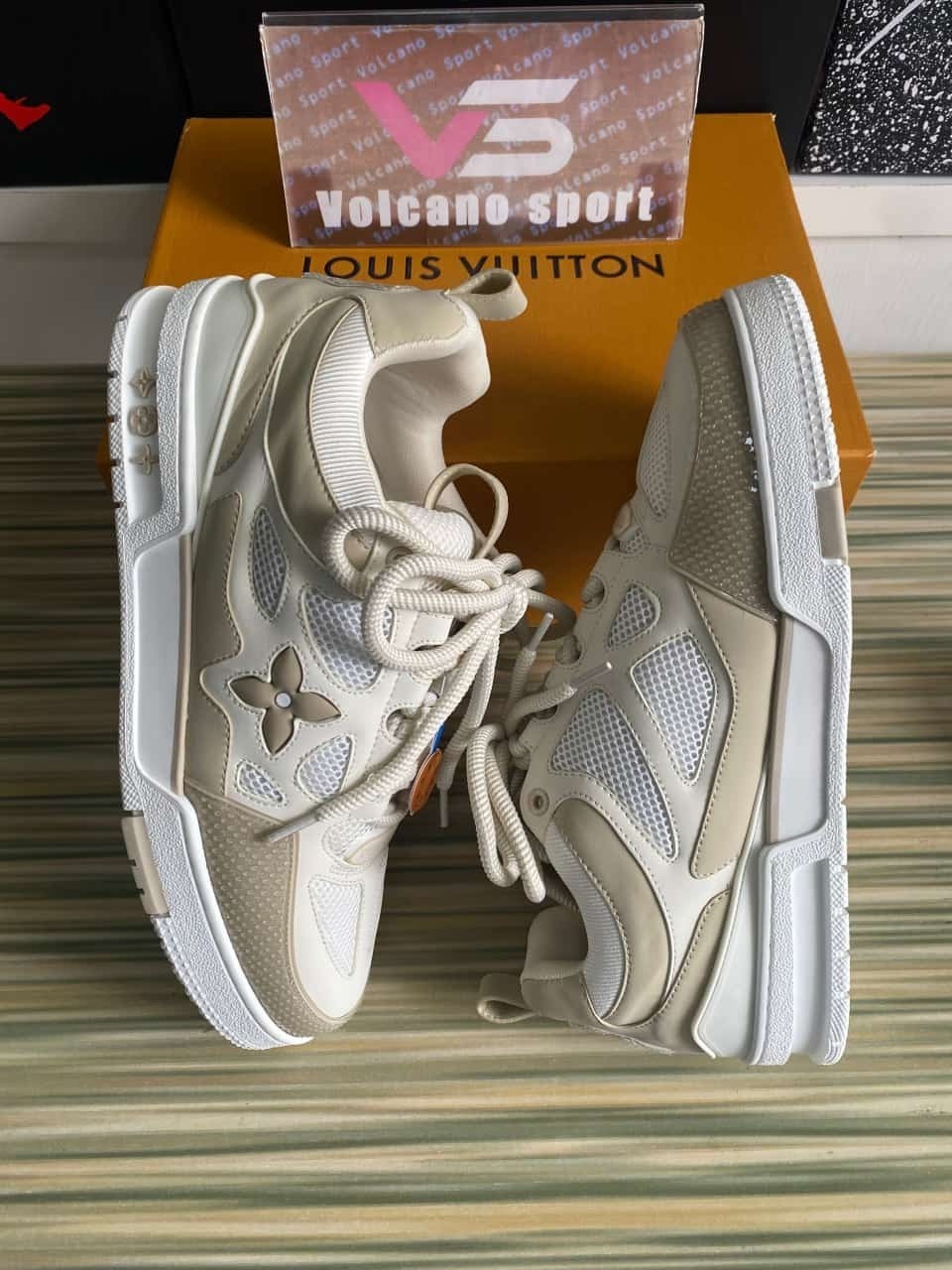 LV Skate Sneaker Beige White