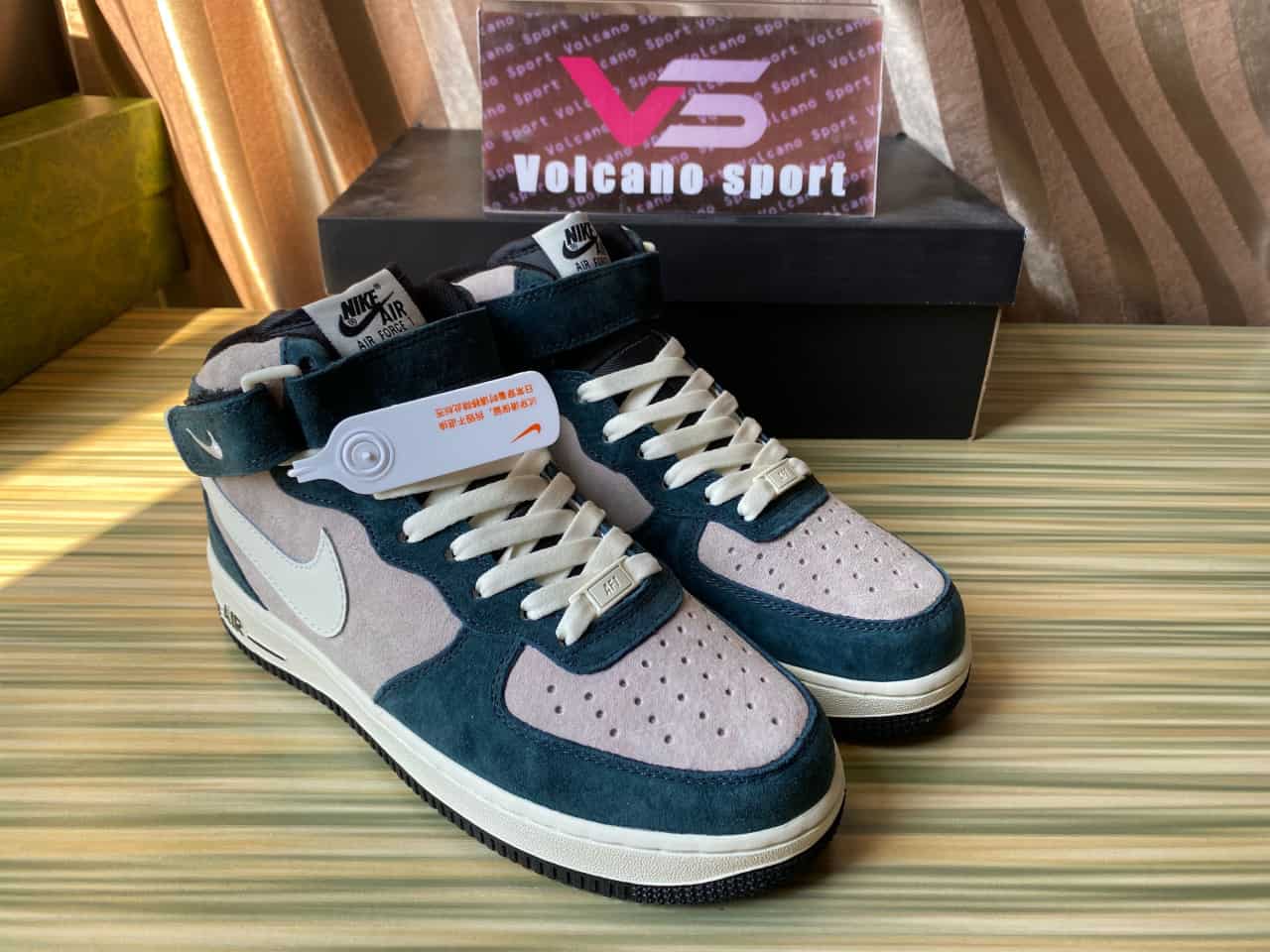 Nike Air Force 1 07 Mid Sail White Dark Green Grey DE6933-865