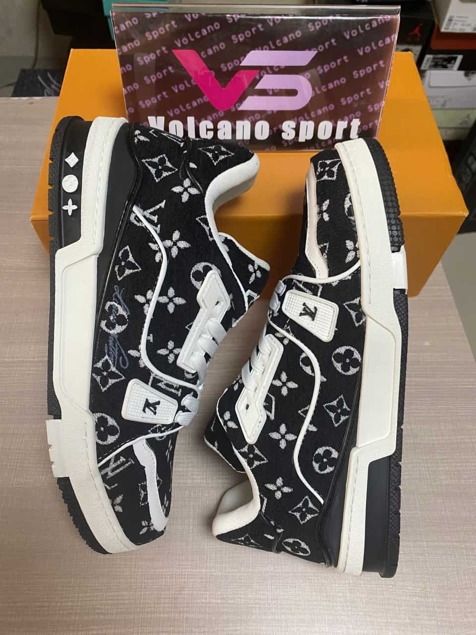 LV Trainer Black Monogram Textile