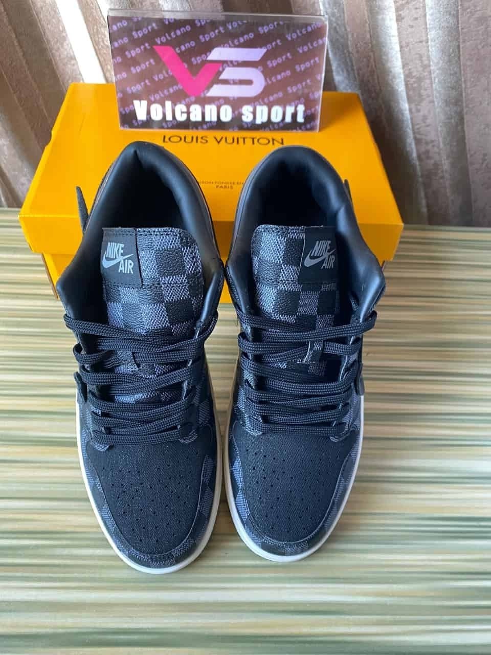 LV x Jordan 1 retro Low Black and Grey